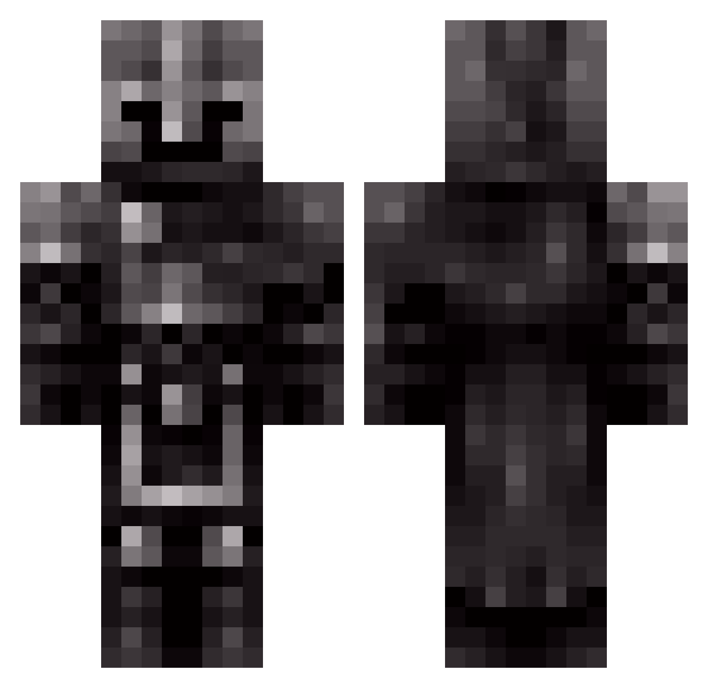 Pmoney220 Minecraft skin, front and back view