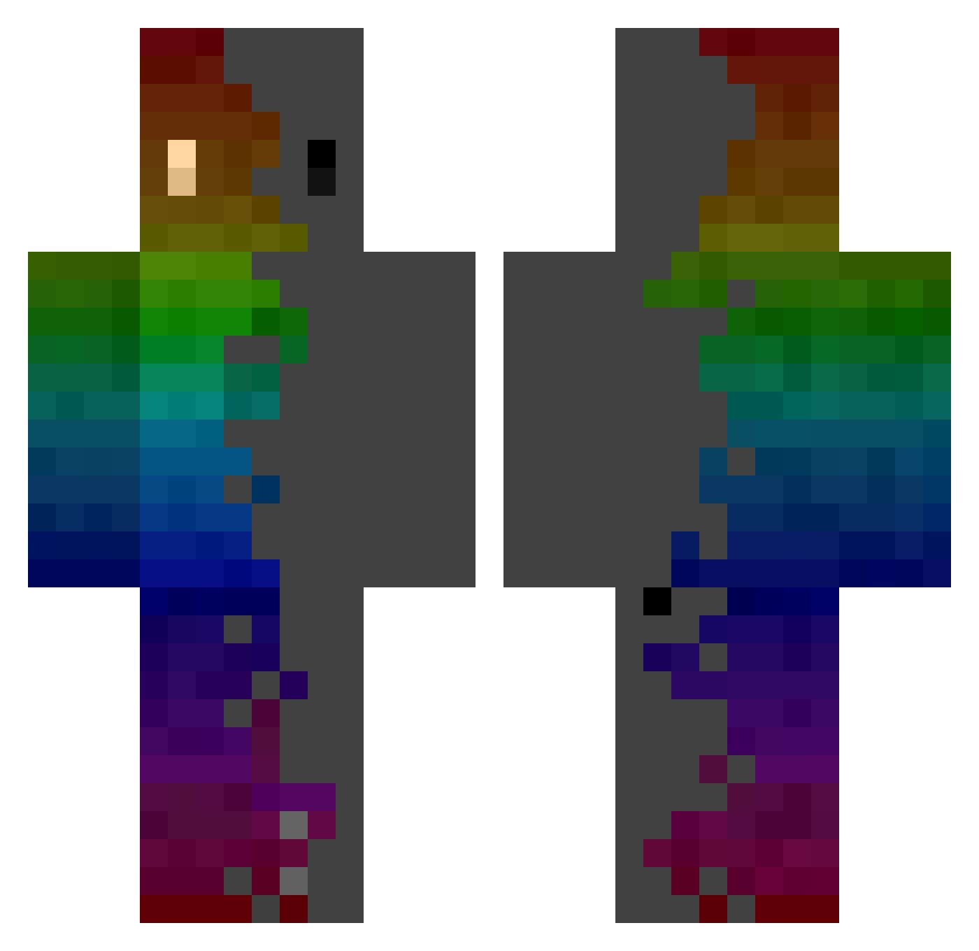 PoseidonlIIl Minecraft skin, front and back view