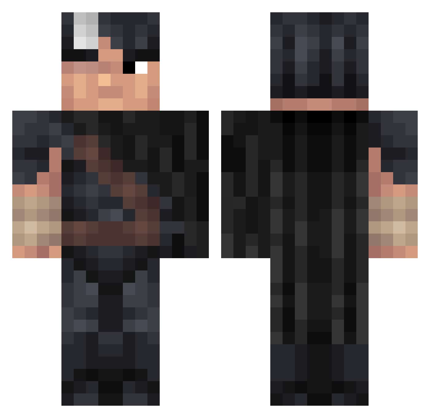 _xXpllorD_ Minecraft skin, front and back view
