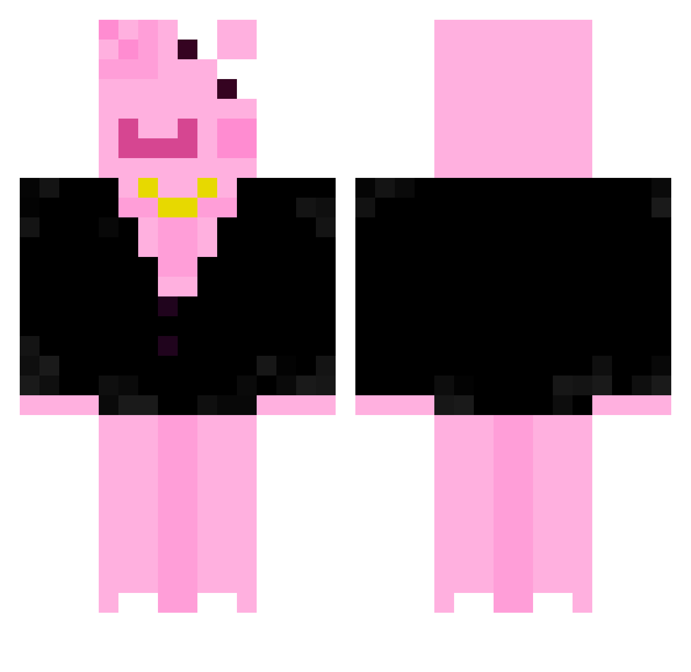 latenightwork Minecraft skin, front and back view