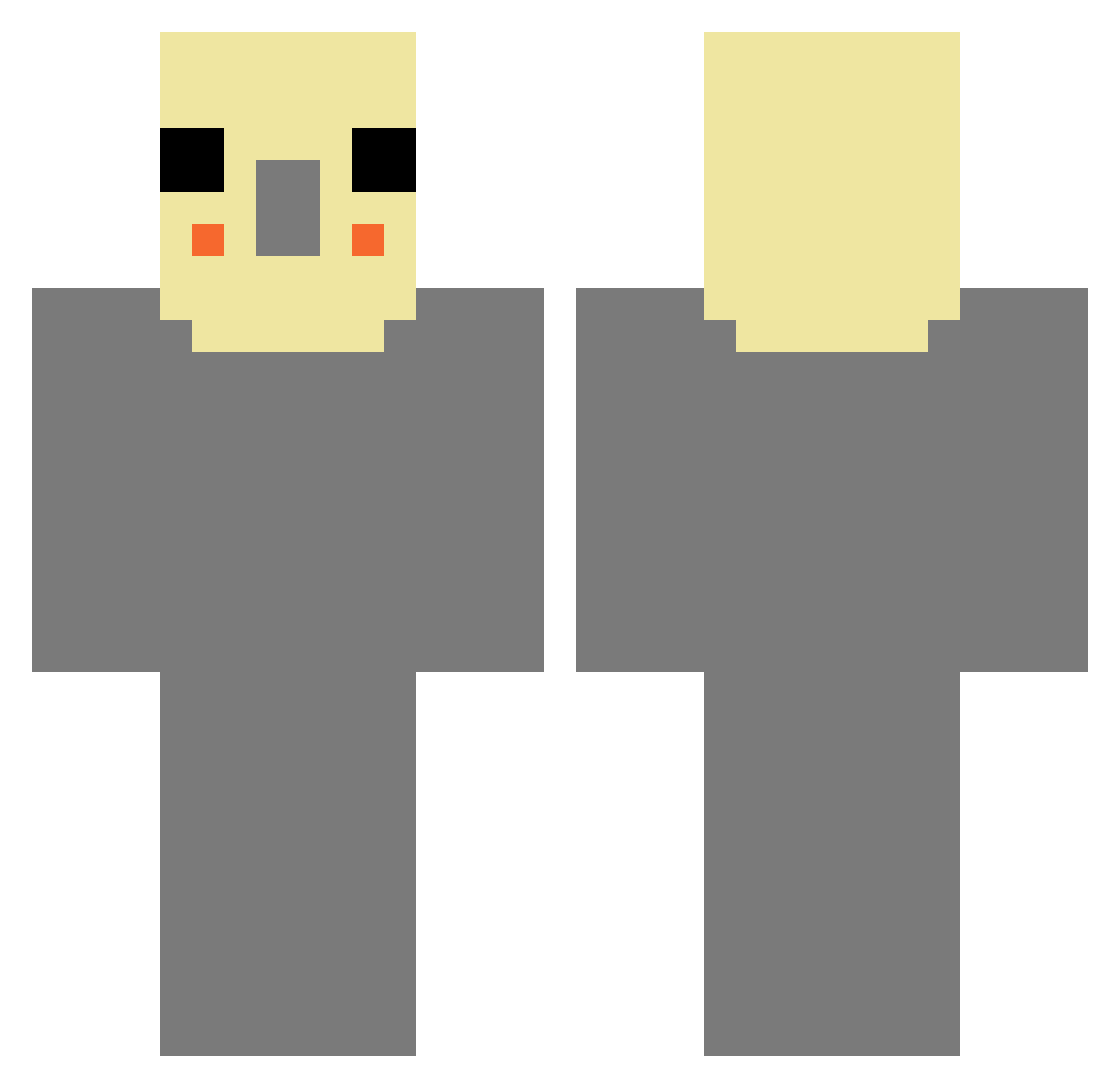 Keelhaul Minecraft skin, front and back view