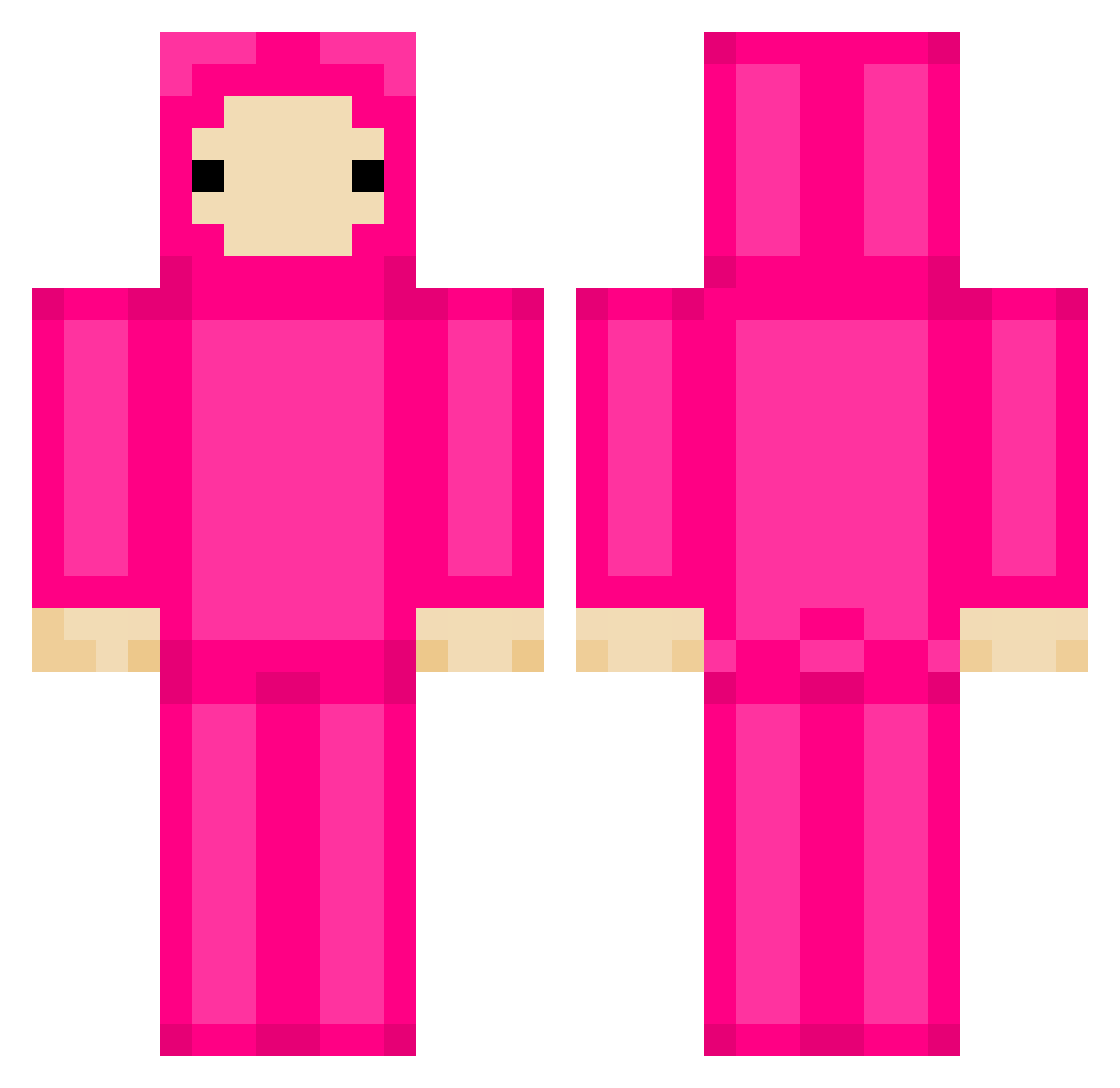 Epacion Minecraft skin, front and back view