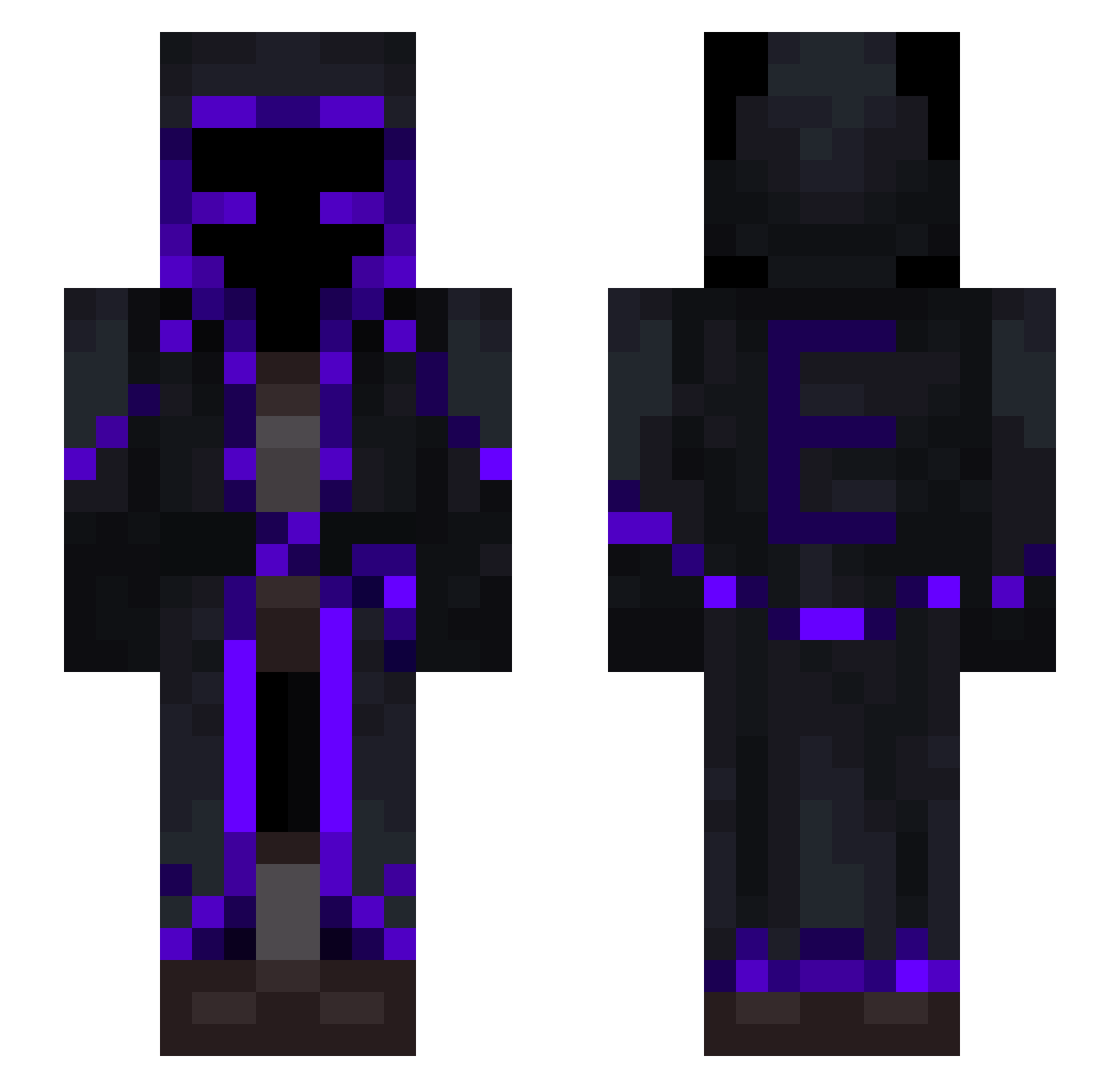 Vanevans Minecraft skin, front and back view