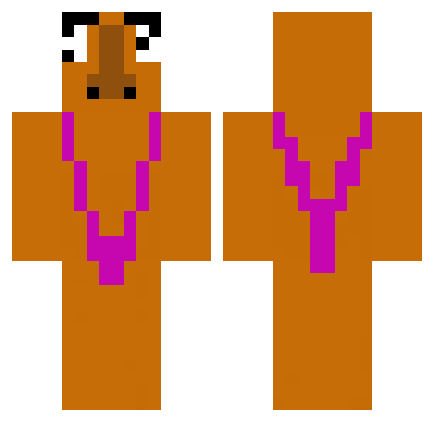 Rijjul Minecraft skin, front and back view