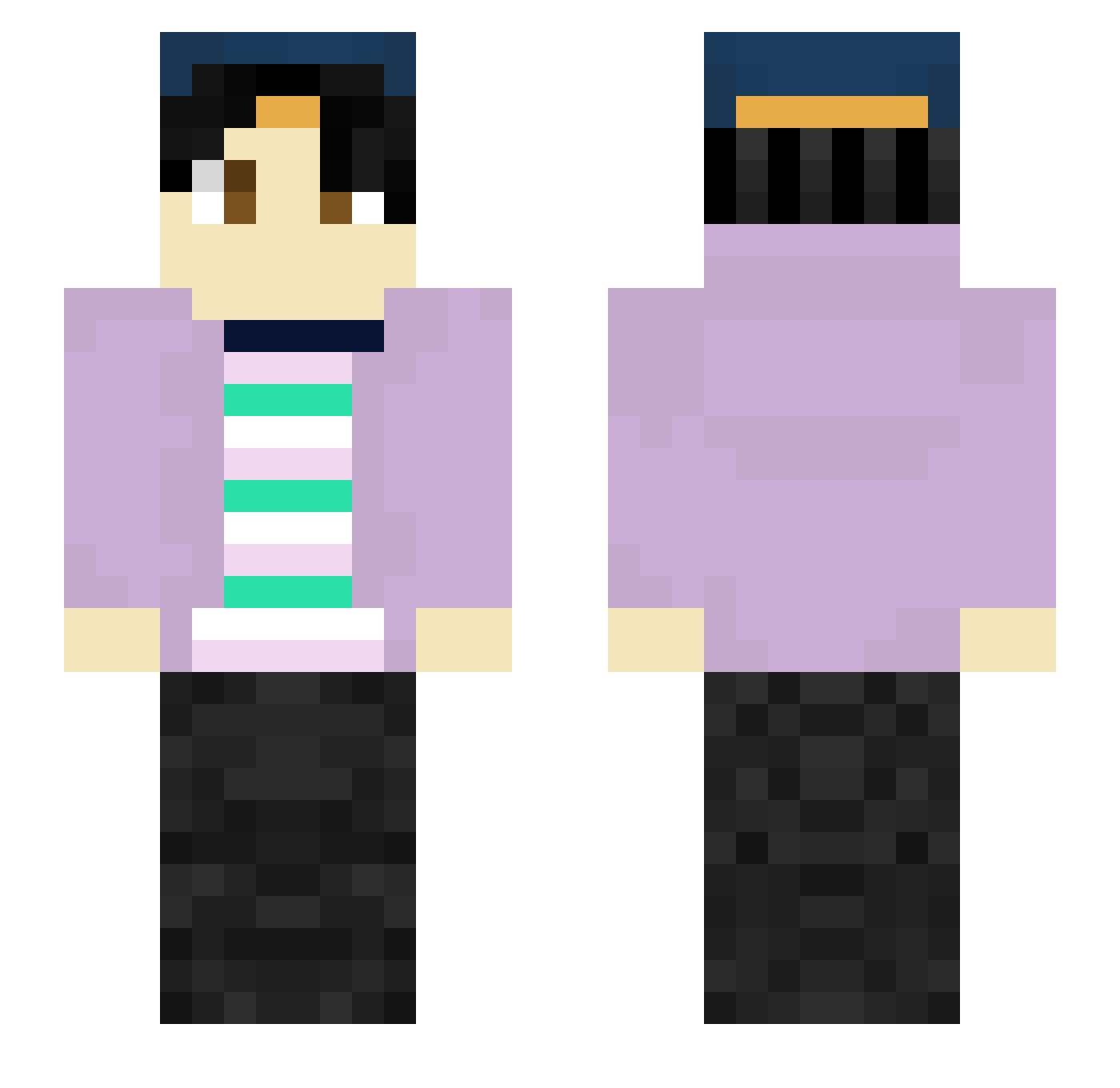 thomas3j Minecraft skin, front and back view