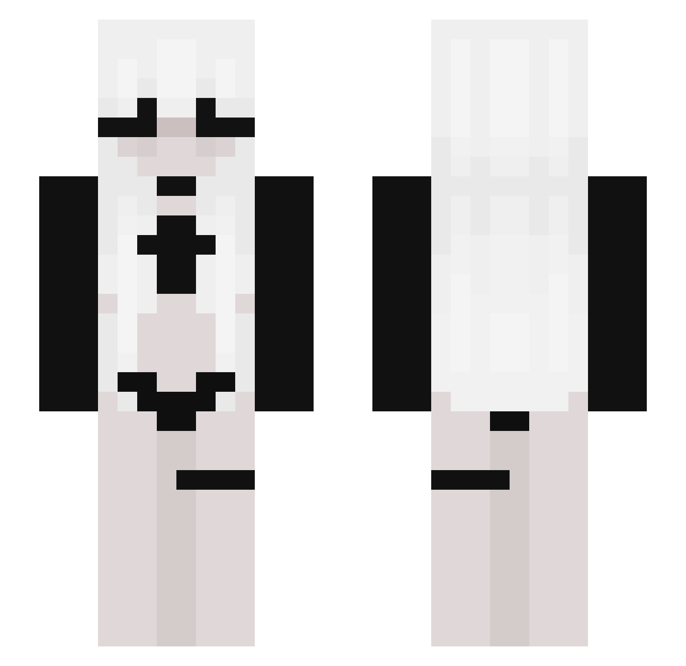 MadisonBeerFeet Minecraft skin, front and back view