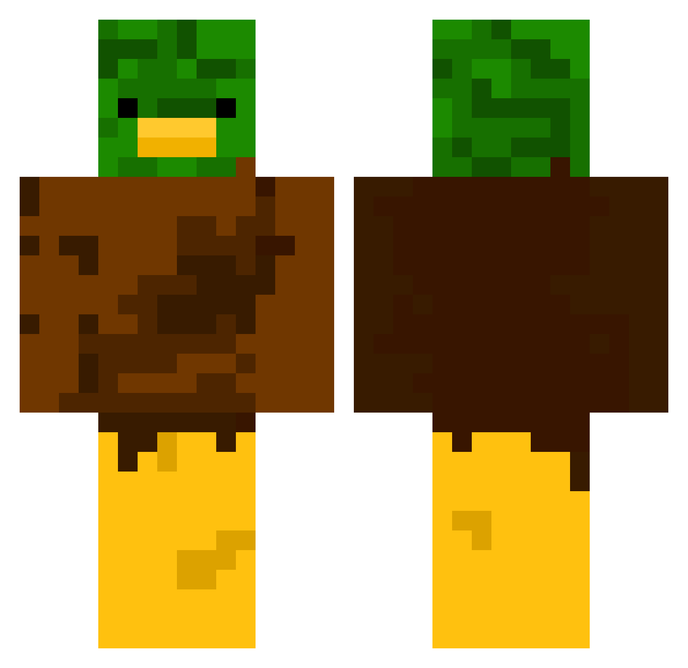 Ekn90 Minecraft skin, front and back view