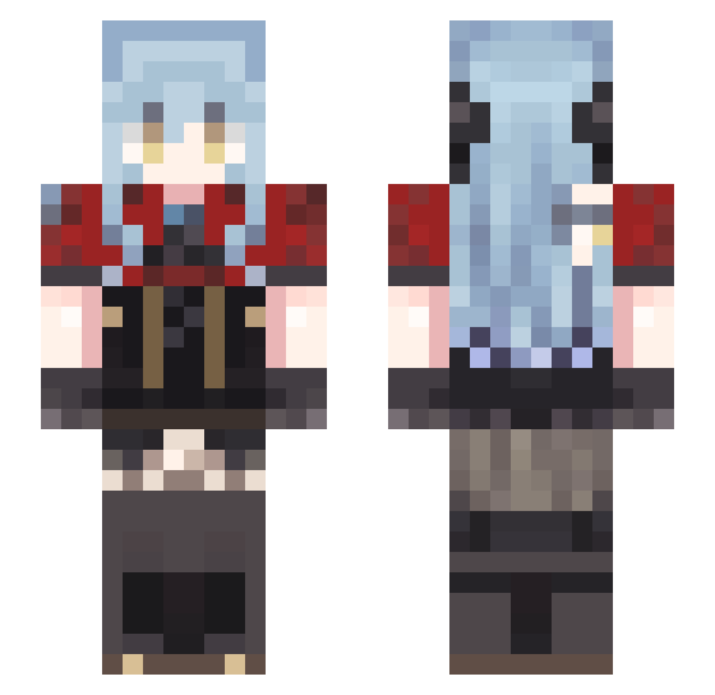 sora_mikhailovna Minecraft skin, front and back view