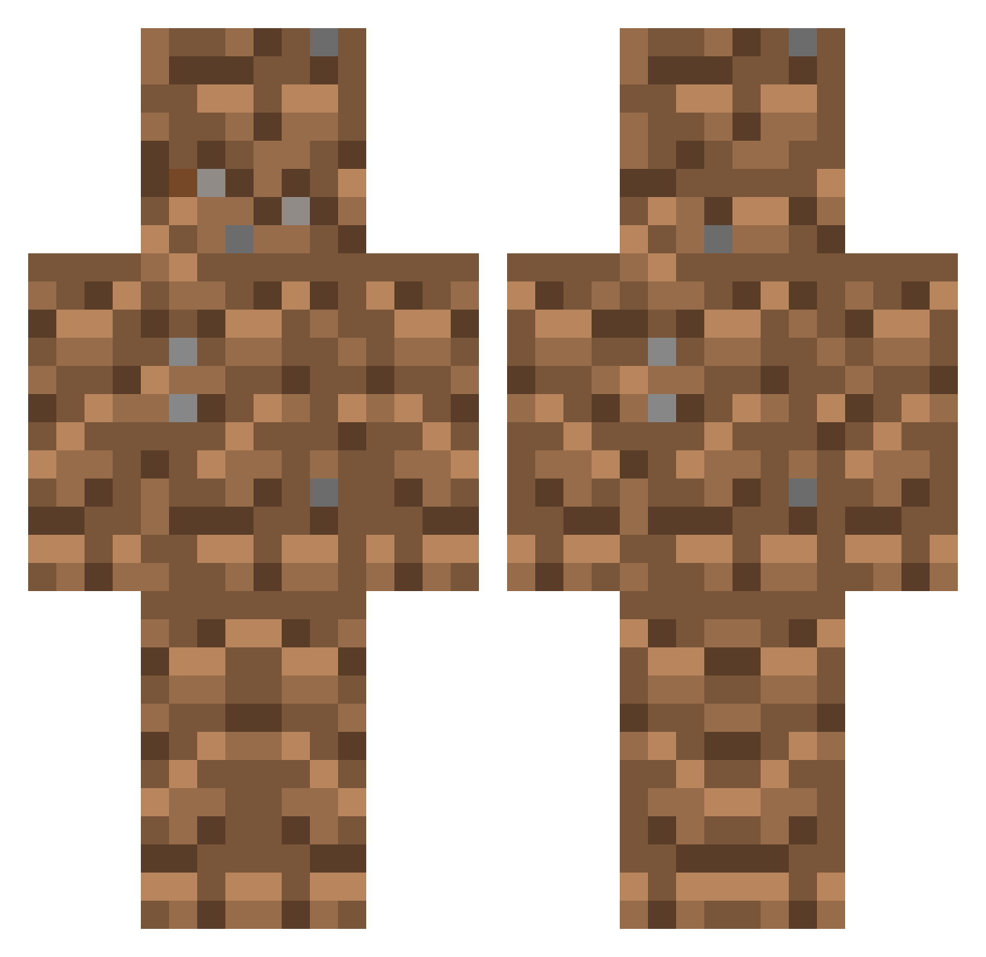 Curdo Minecraft skin, front and back view
