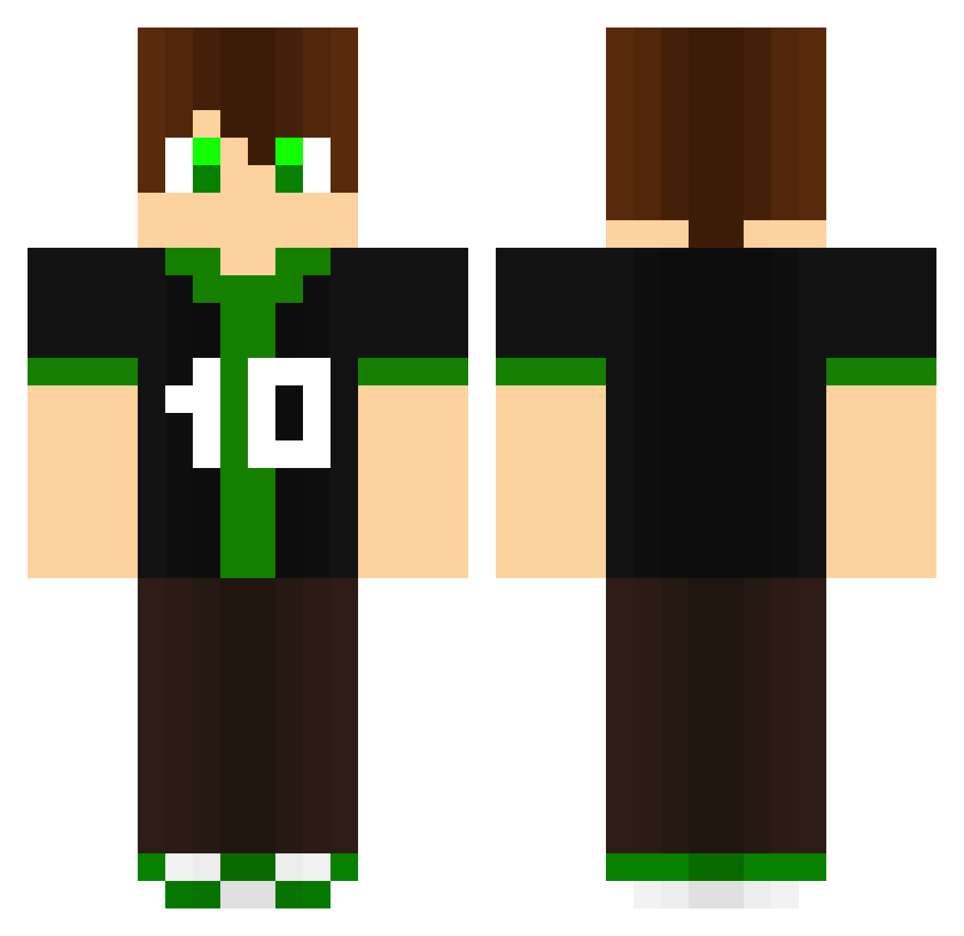 pedigifijooj Minecraft skin, front and back view