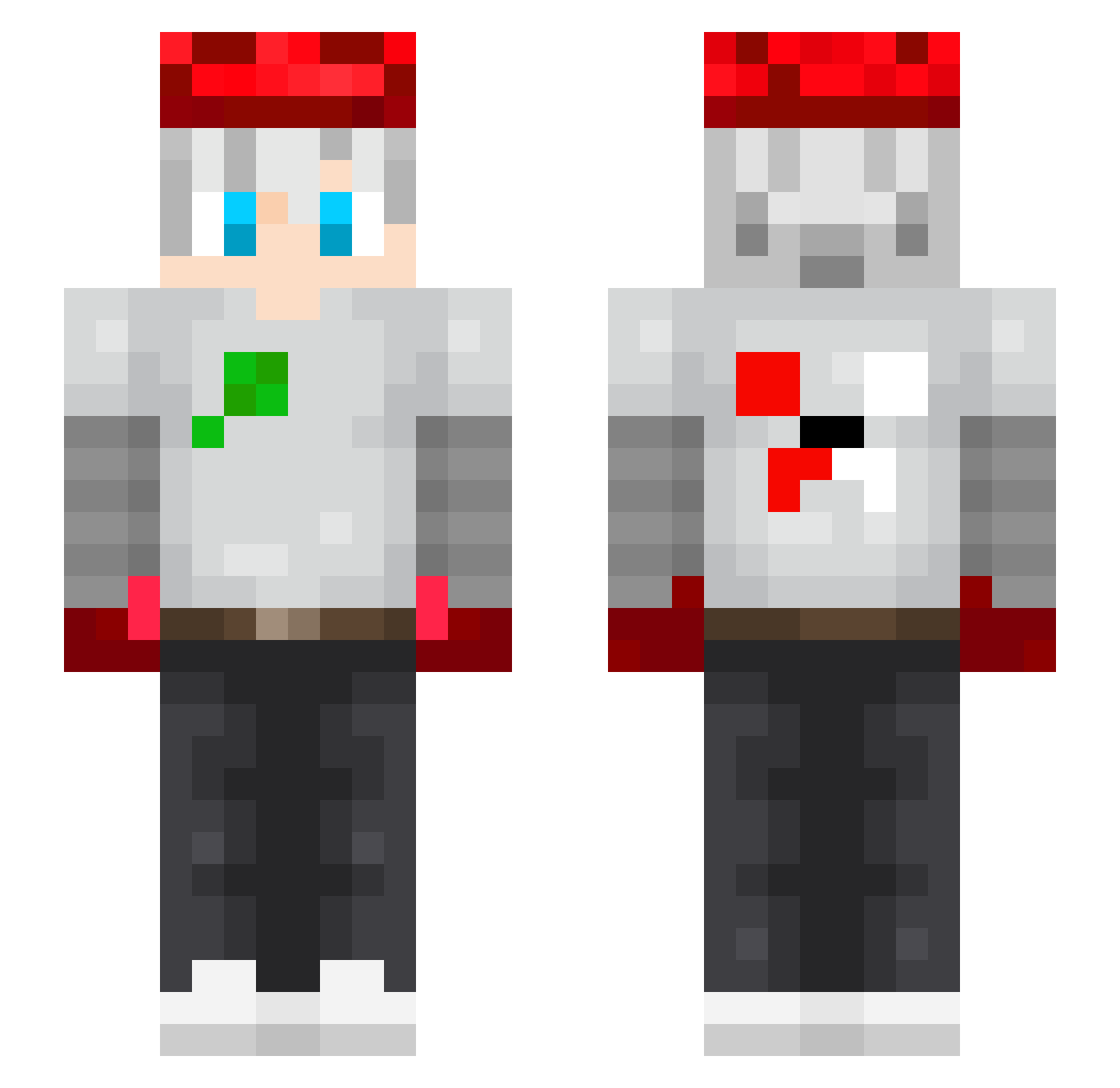 Sankha Minecraft skin, front and back view