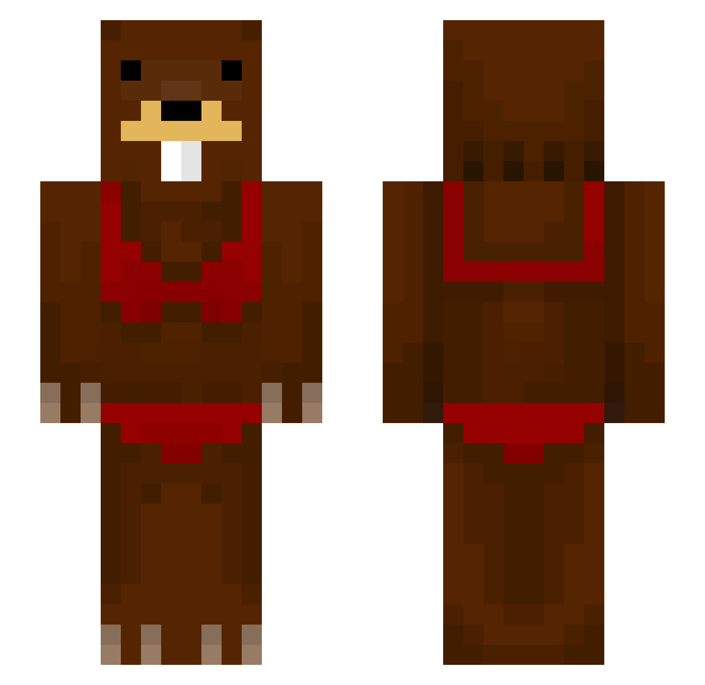 NHBank_ Minecraft skin, front and back view