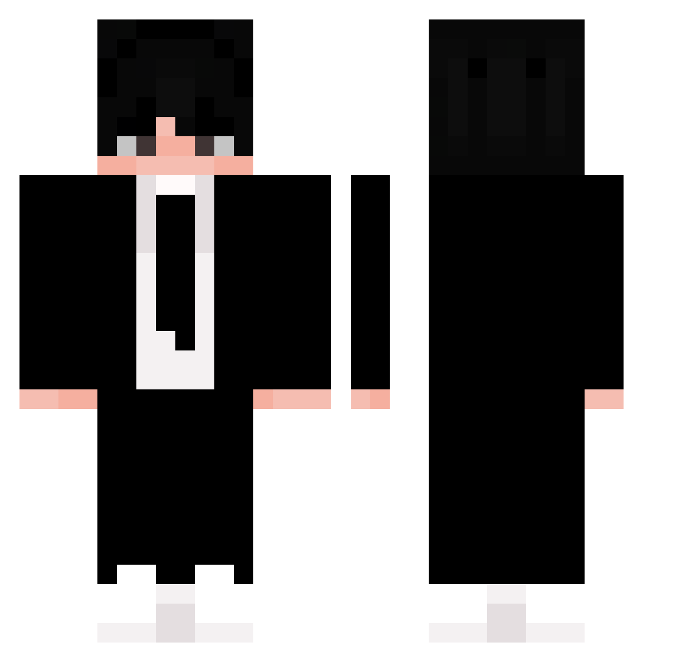 Renzzzoh Minecraft skin, front and back view