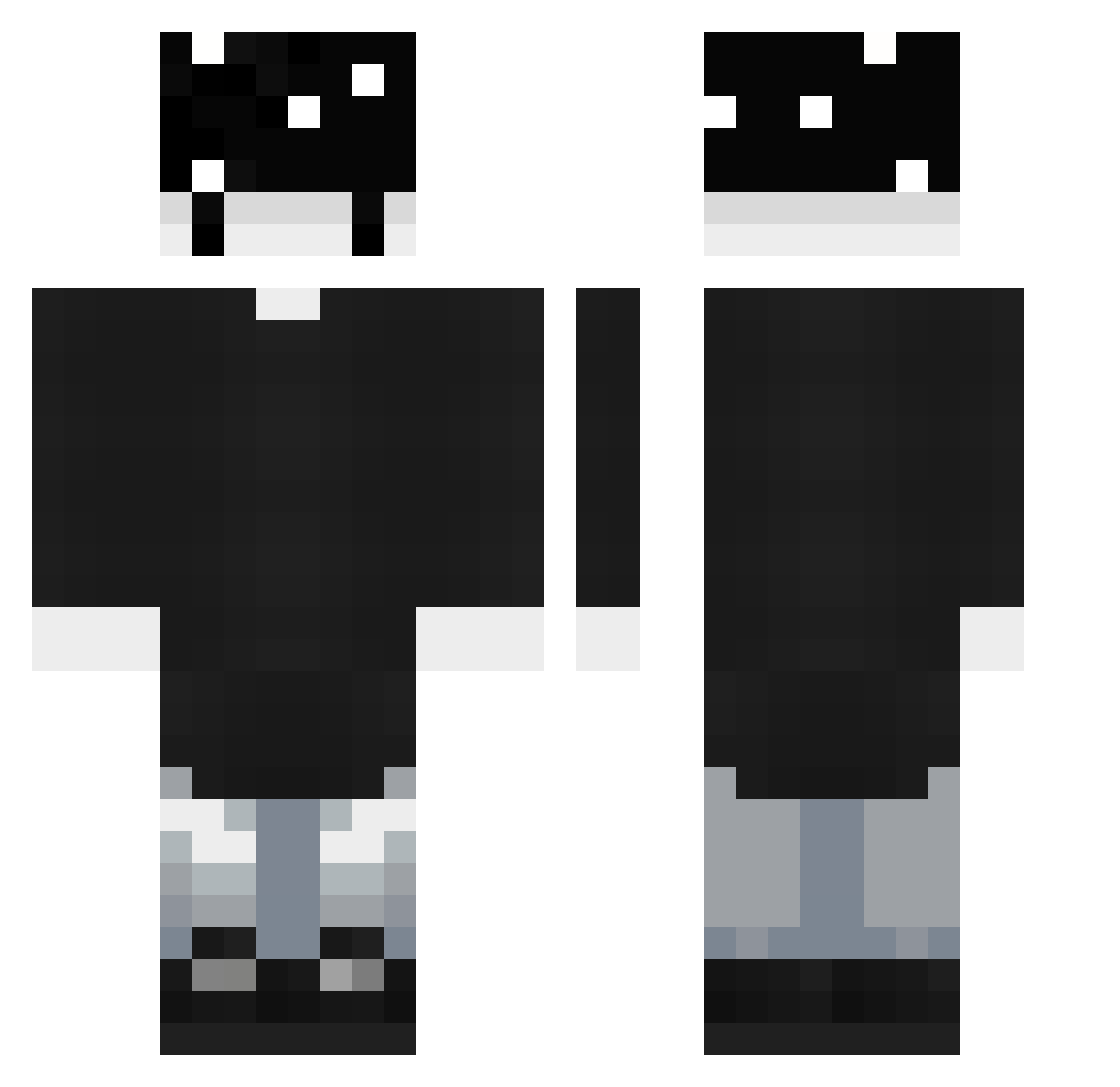 Somerset Minecraft skin, front and back view