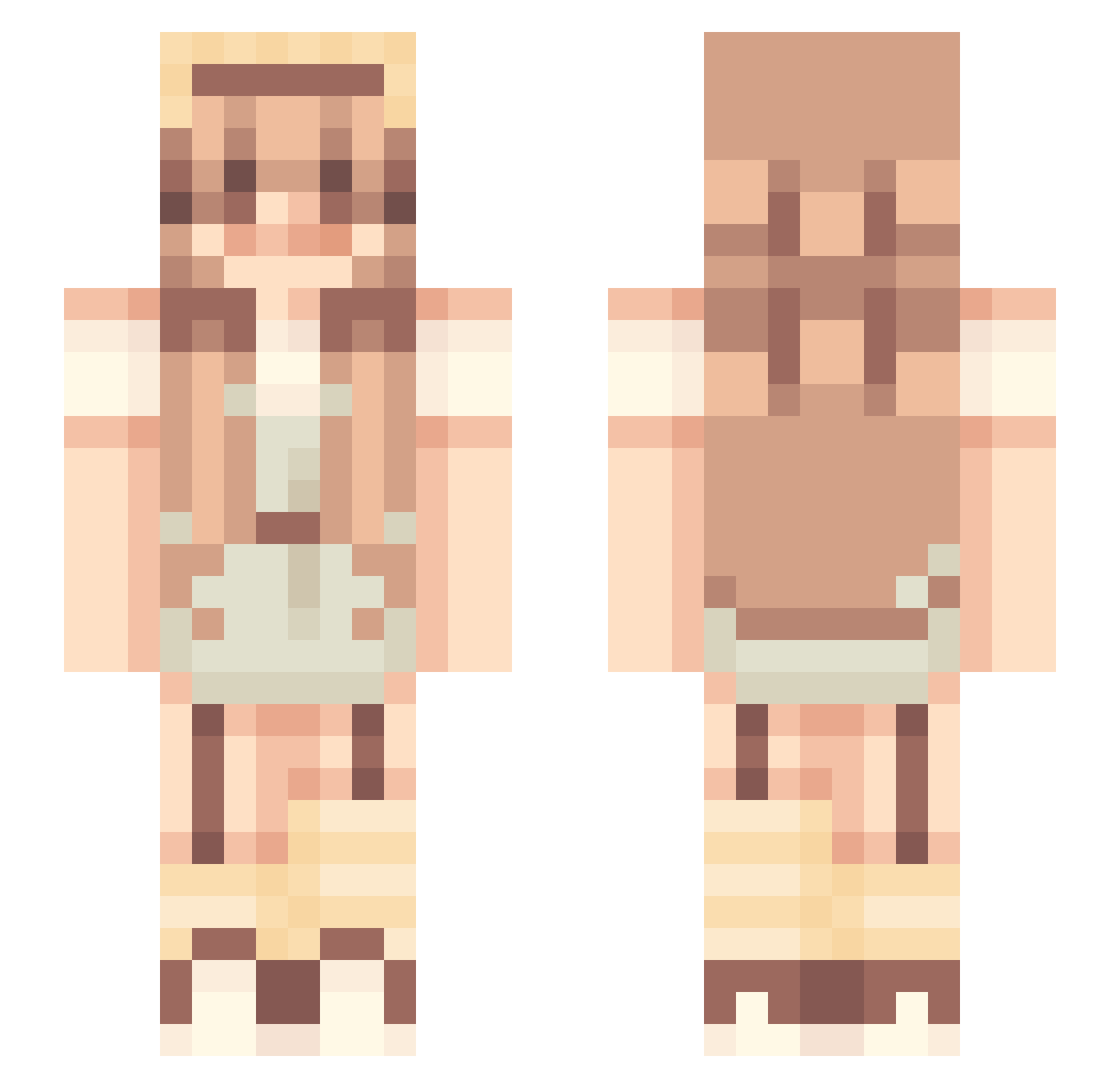 KimSan02 Minecraft skin, front and back view