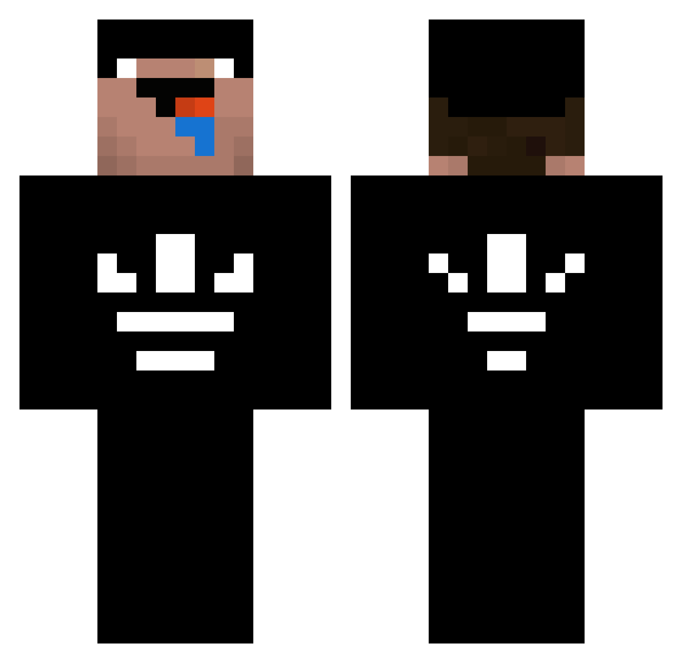 Mellemlyn Minecraft skin, front and back view