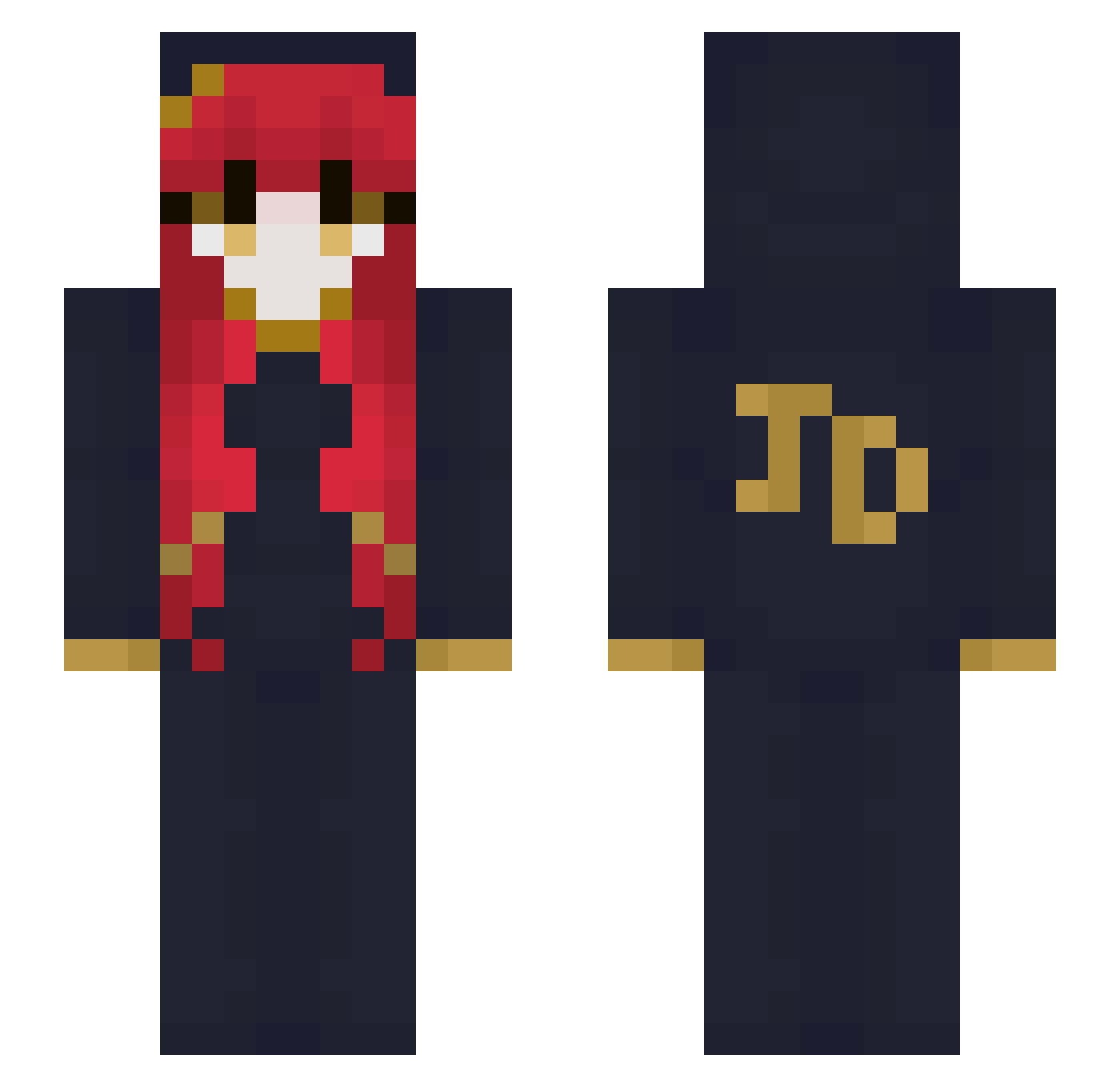 Supurr Minecraft skin, front and back view