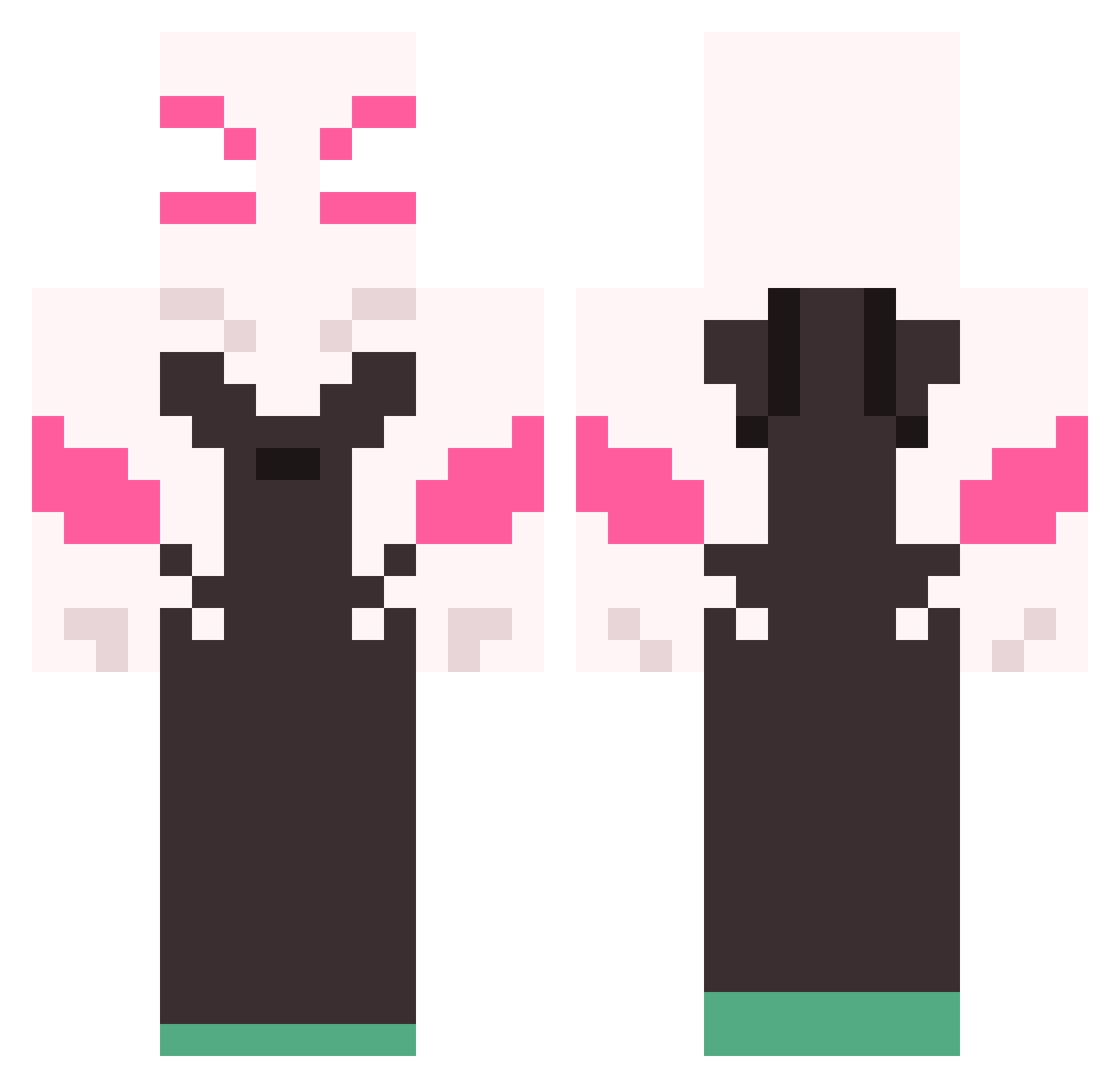 Hylew Minecraft skin, front and back view