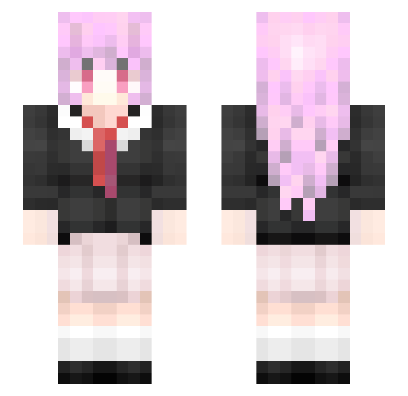 Reiesn_U_Inaba_ Minecraft skin, front and back view