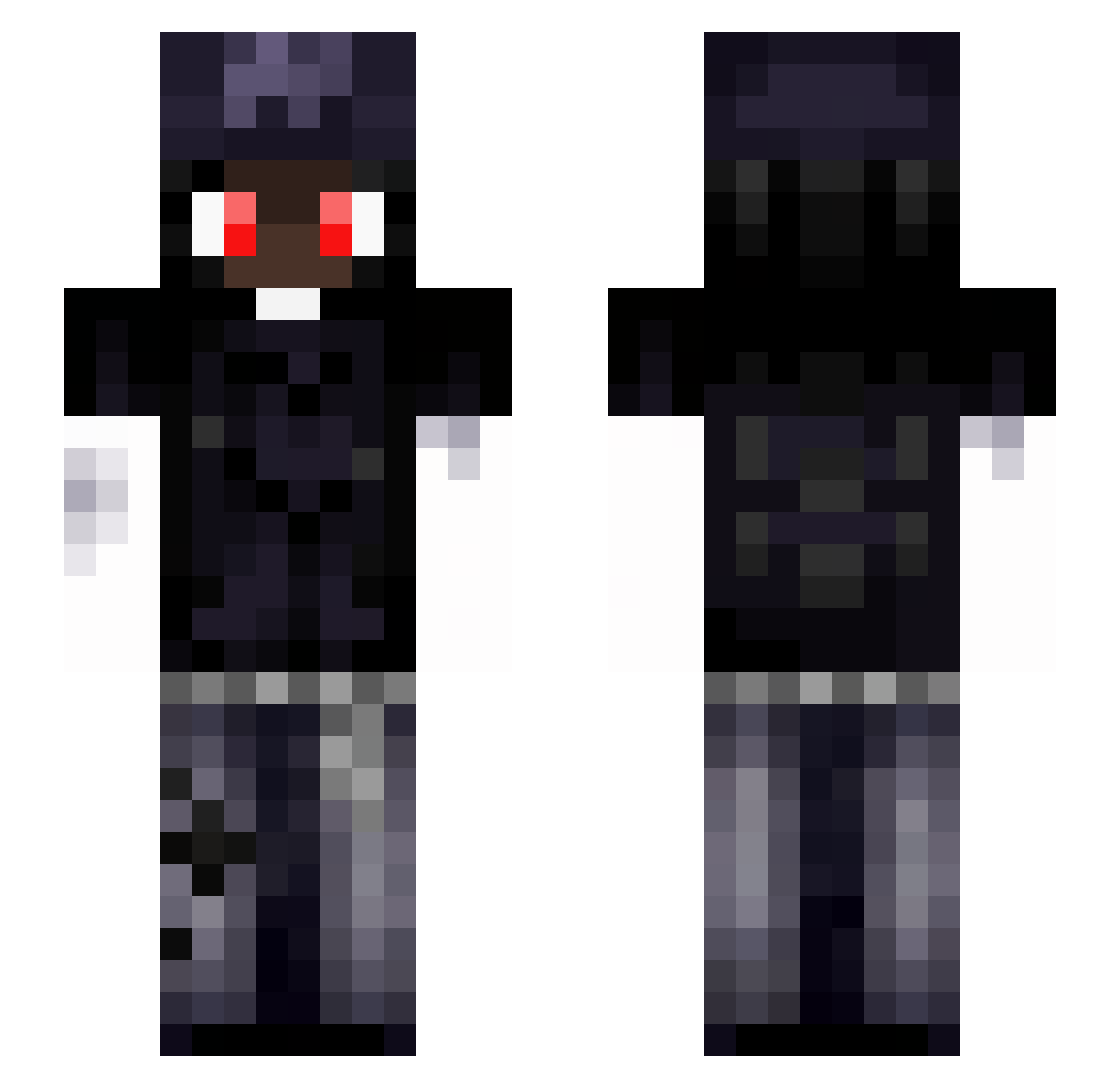 rumpeltitkin Minecraft skin, front and back view