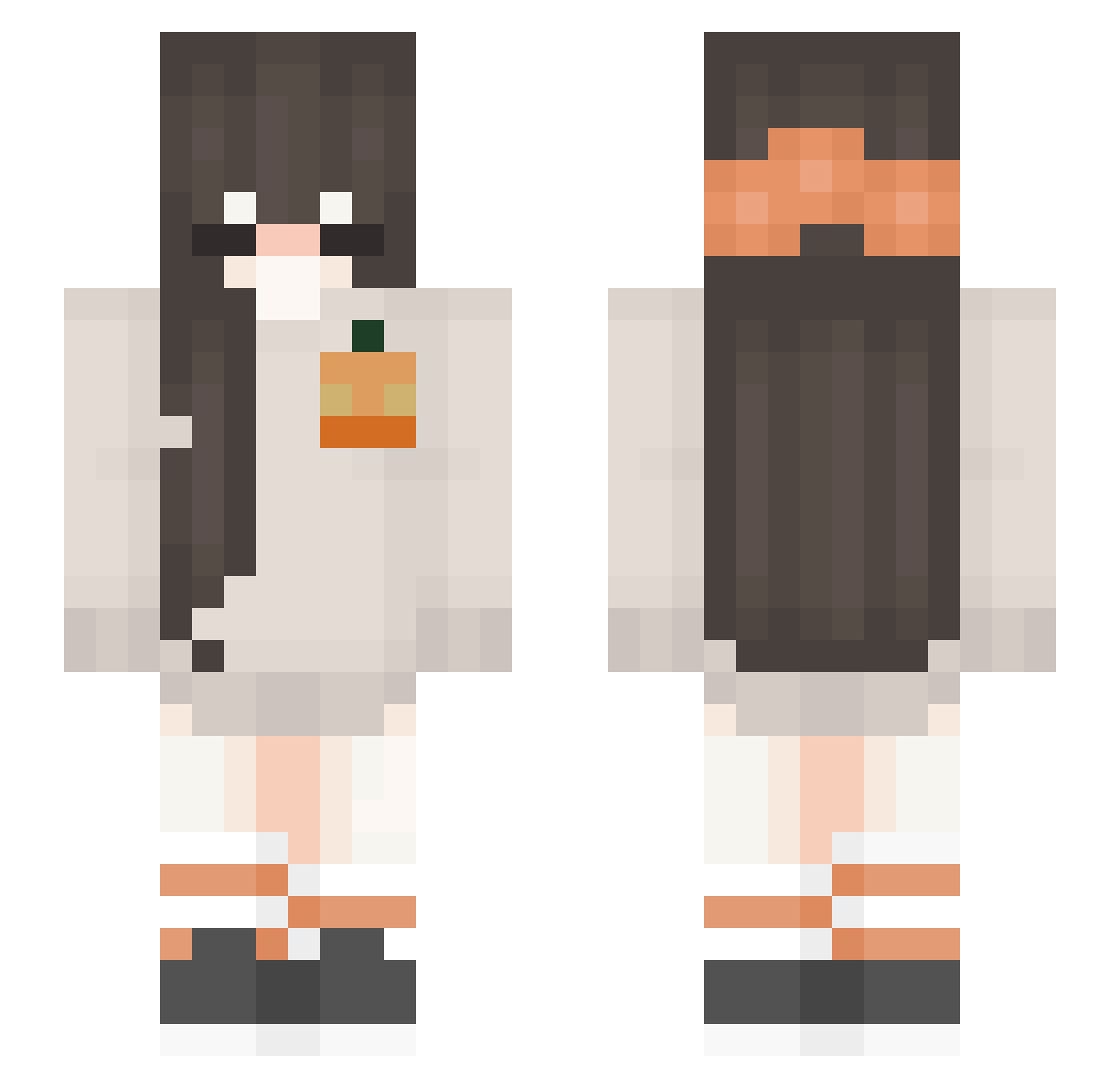 nueey030 Minecraft skin, front and back view
