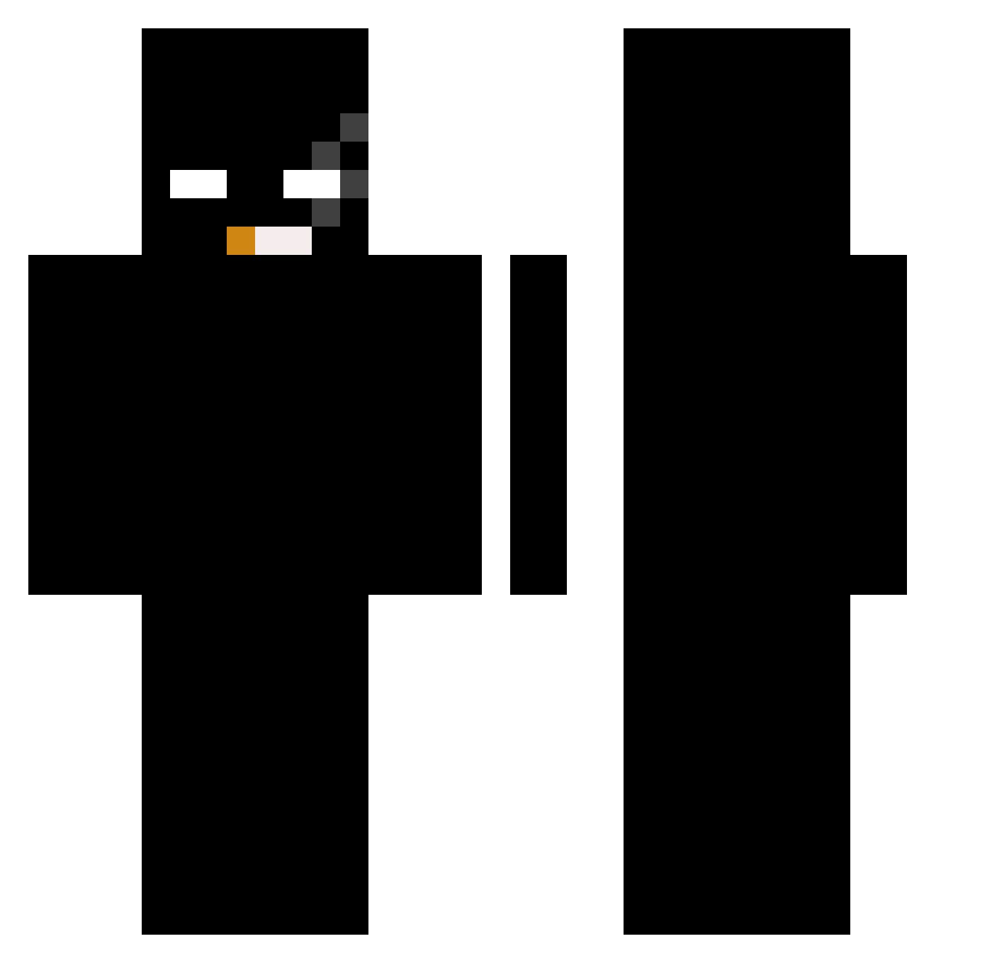 szLvxcas Minecraft skin, front and back view
