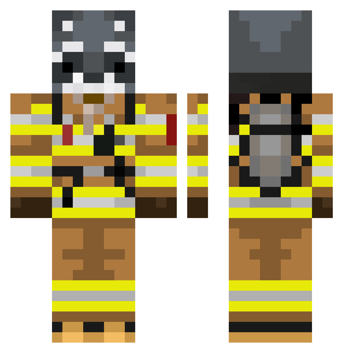 mickmix6 Minecraft skin, front and back view