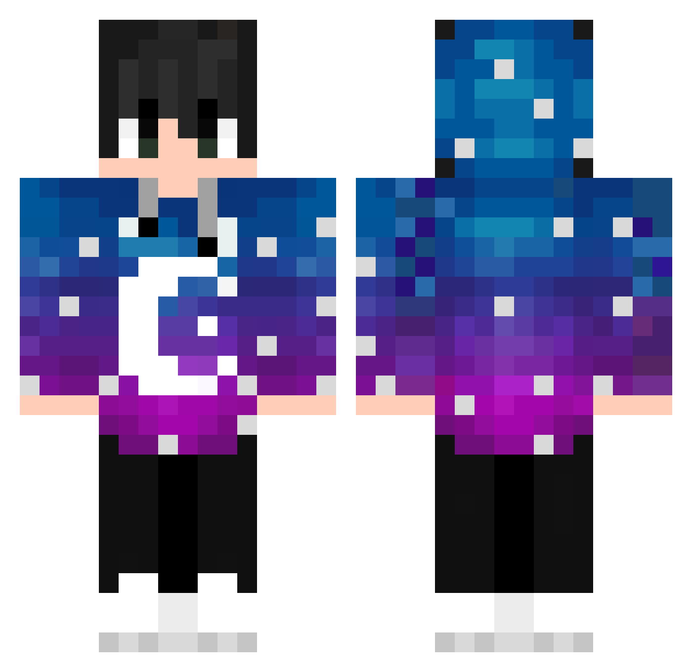 skinkie22 Minecraft skin, front and back view