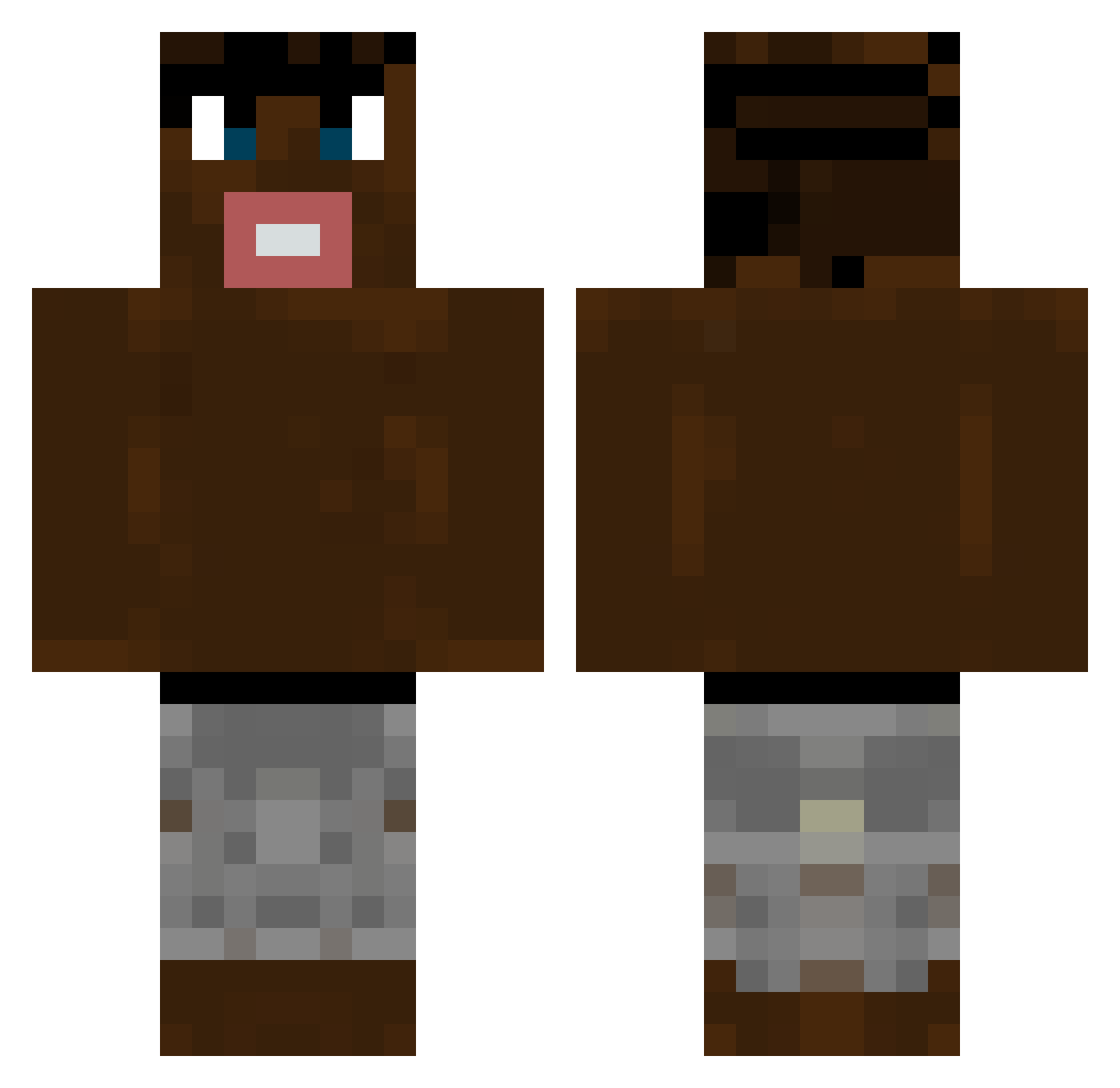 PopsiclePapi1 Minecraft skin, front and back view