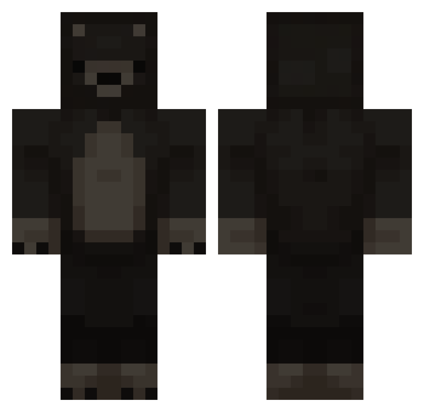 Zeakeno Minecraft skin, front and back view
