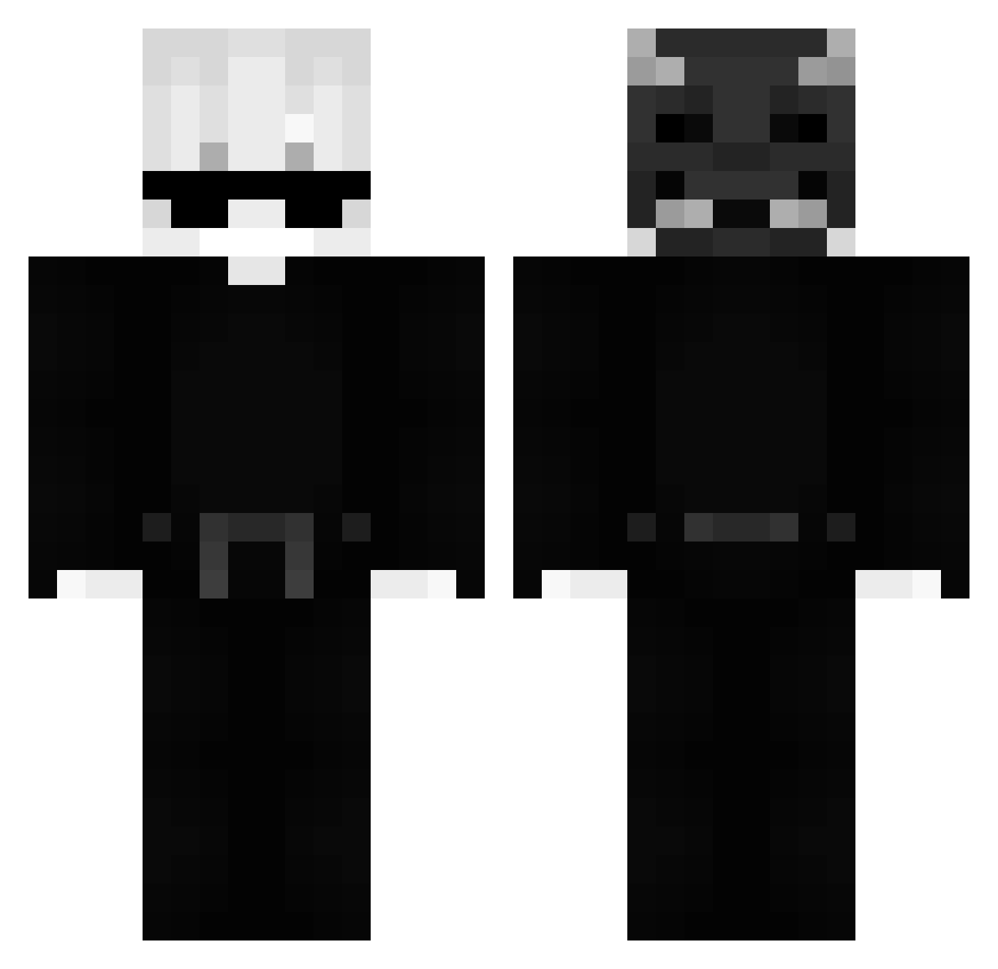 vexstarr Minecraft skin, front and back view