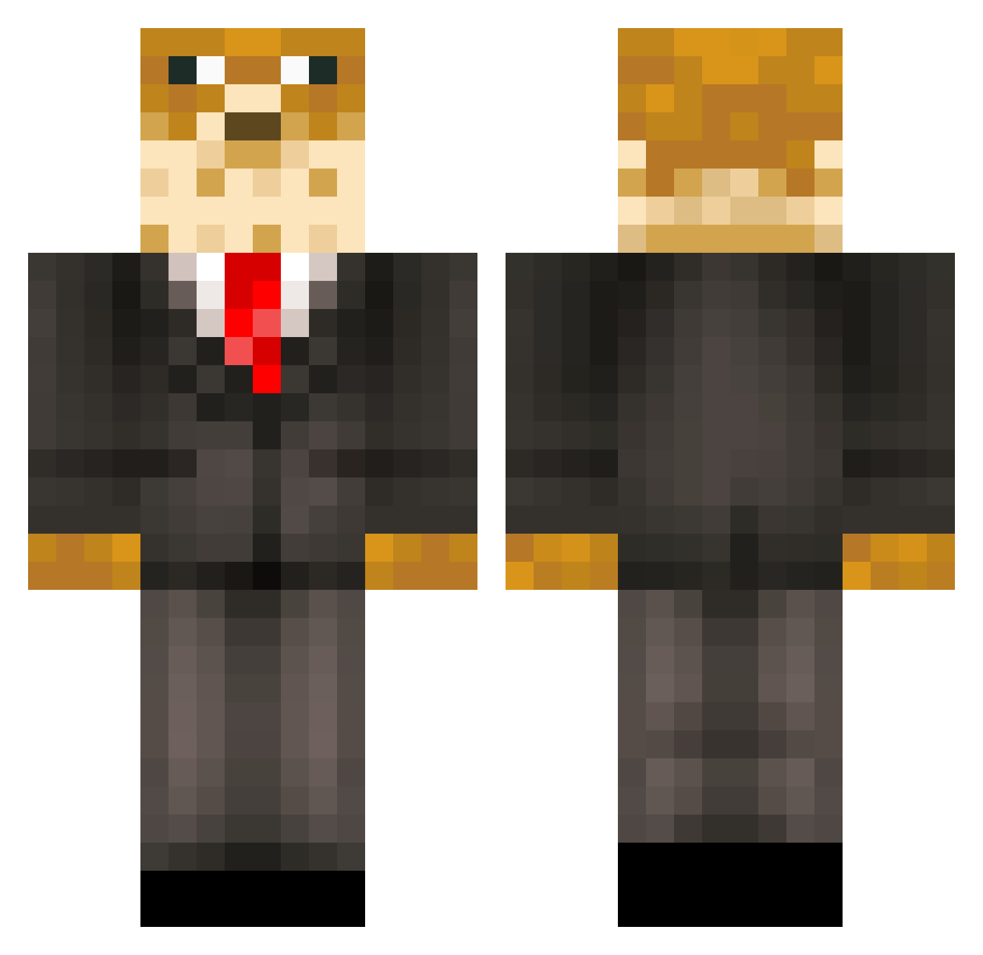Kkauura Minecraft skin, front and back view
