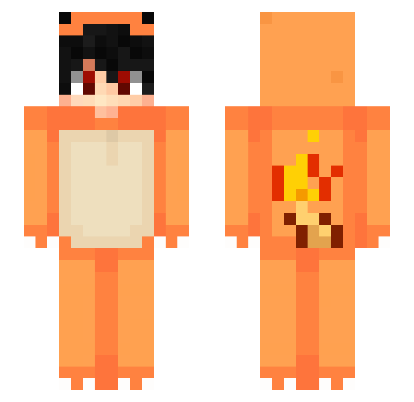 EfeSavage Minecraft skin, front and back view