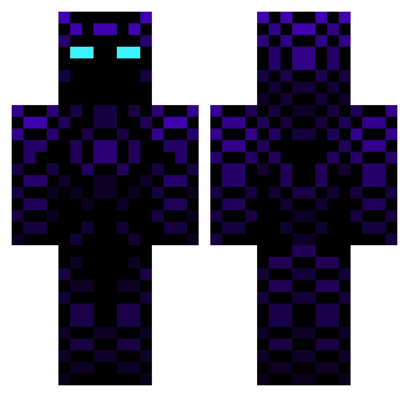 ccxman Minecraft skin, front and back view