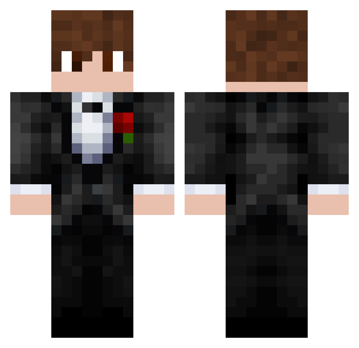 WyattNave Minecraft skin, front and back view