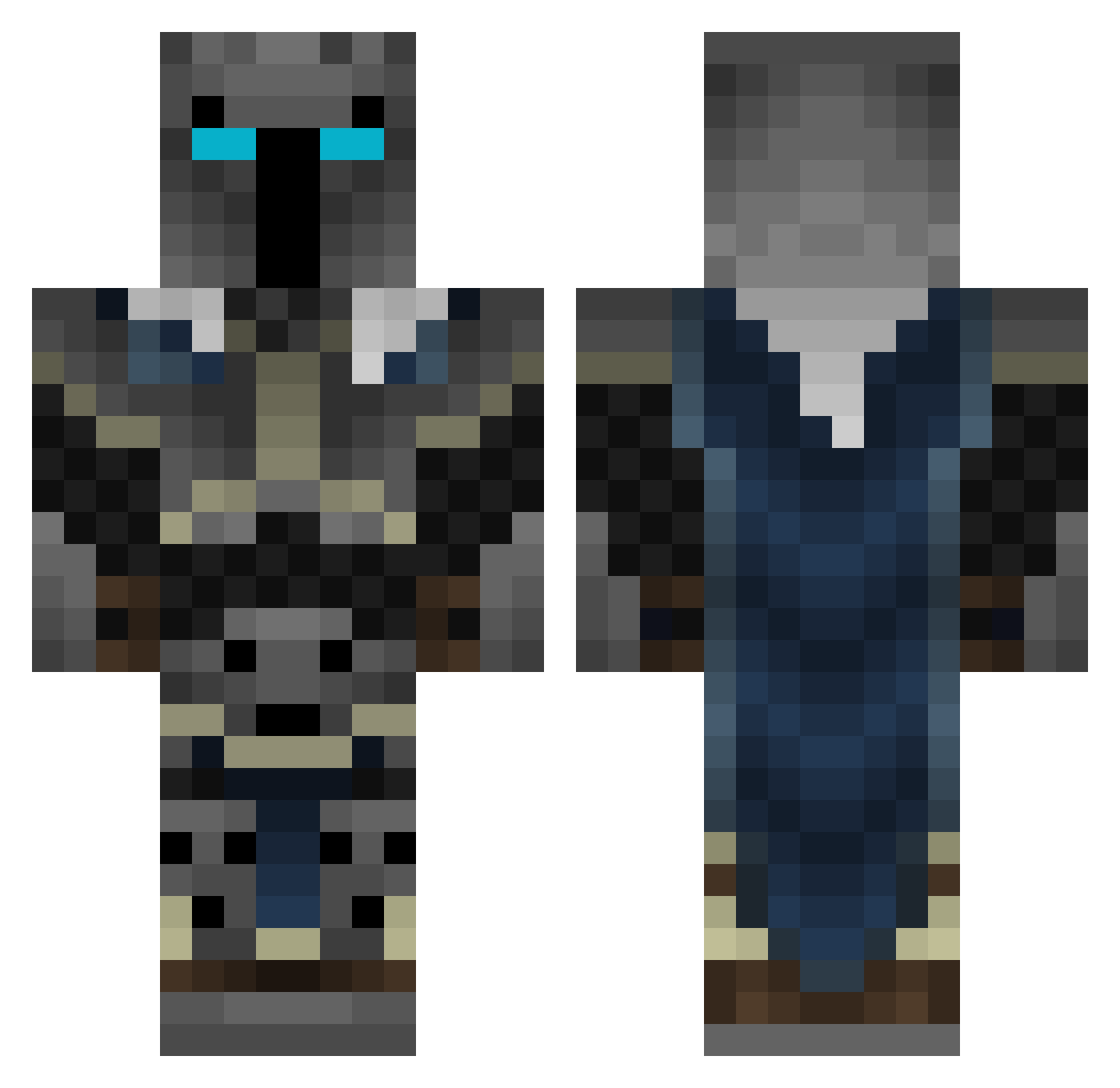 zoroblade786 Minecraft skin, front and back view