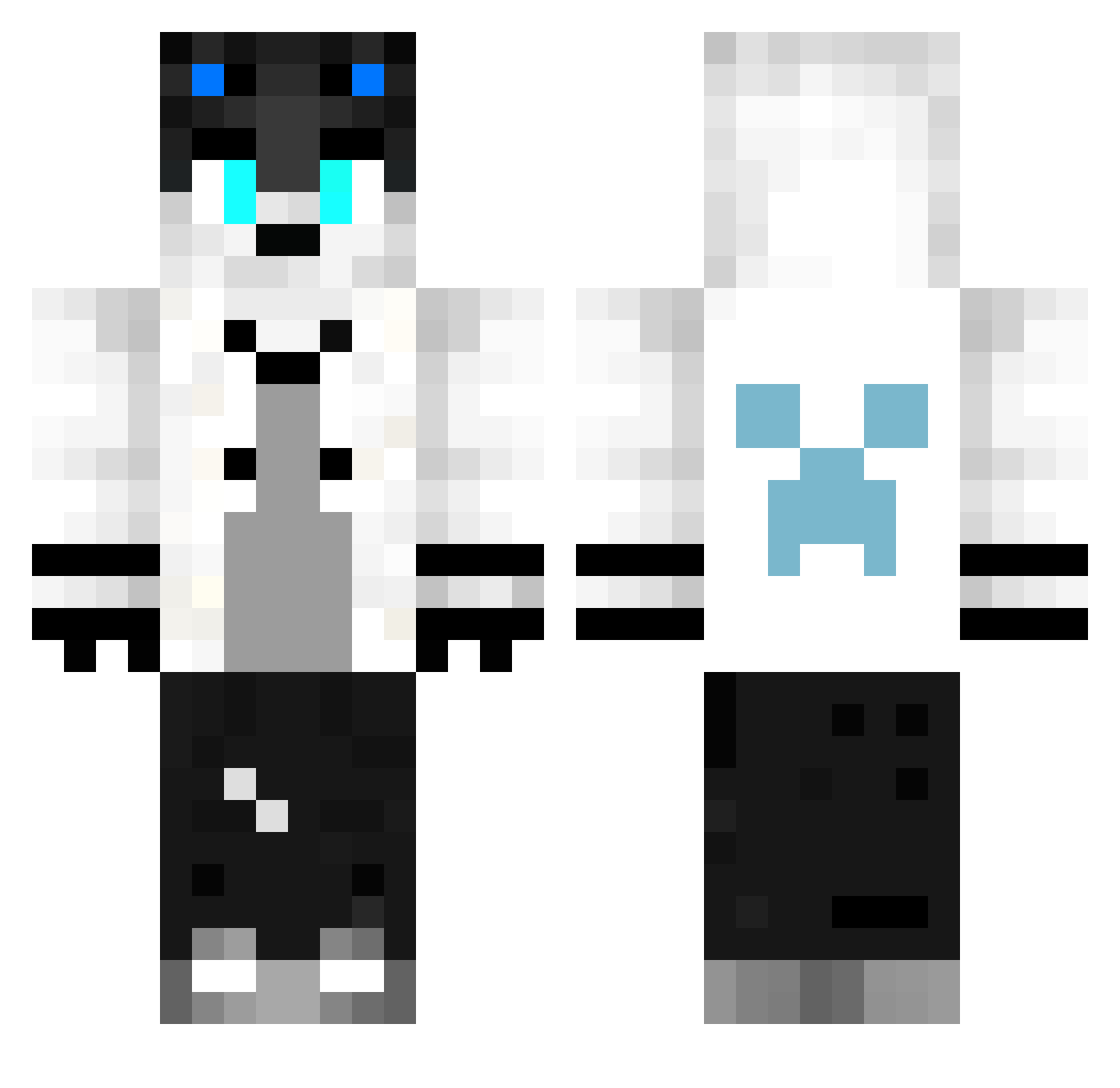 Speedy6572 Minecraft skin, front and back view