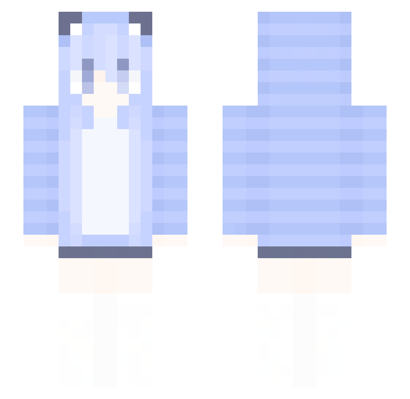 curiouscat31 Minecraft skin, front and back view
