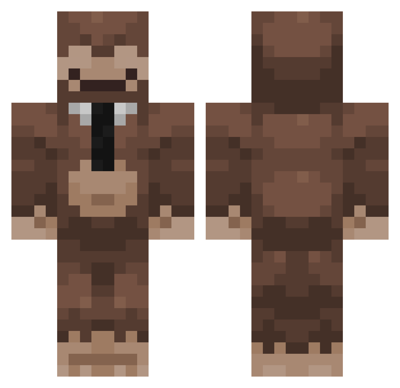 Razenga0101 Minecraft skin, front and back view