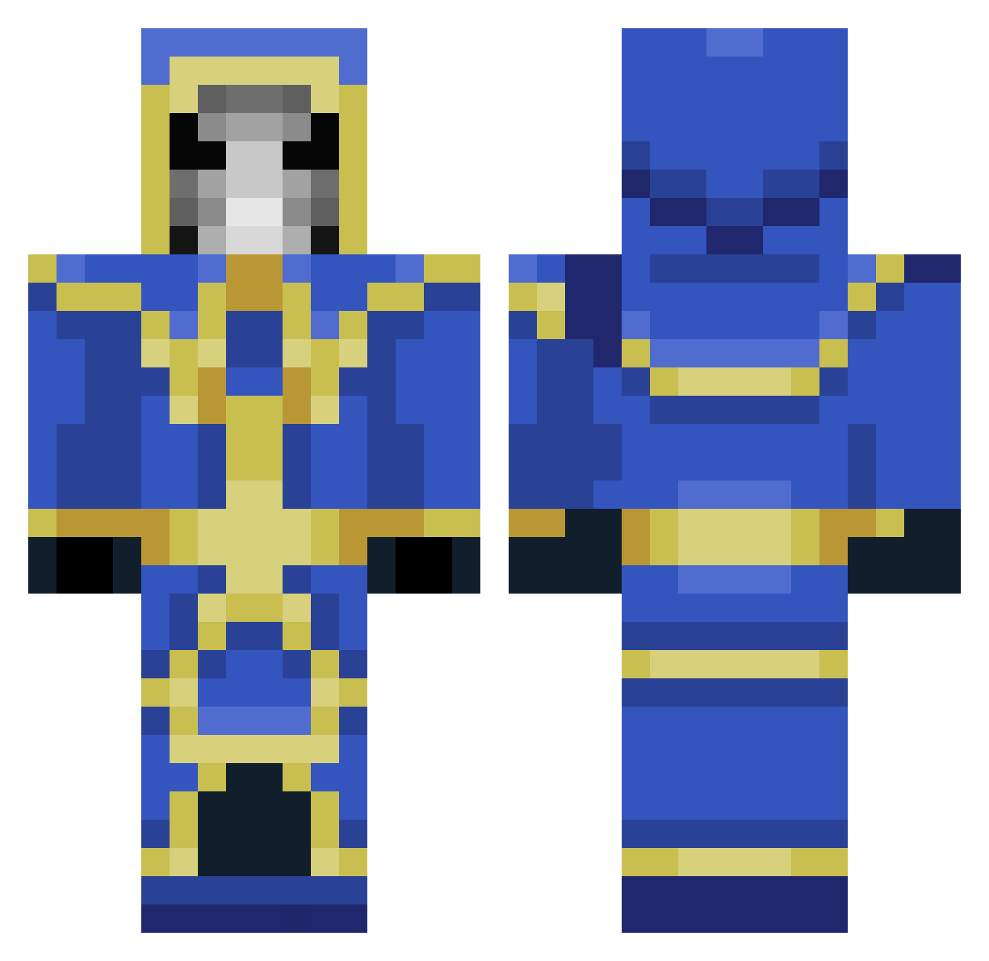 TheLunatic101 Minecraft skin, front and back view