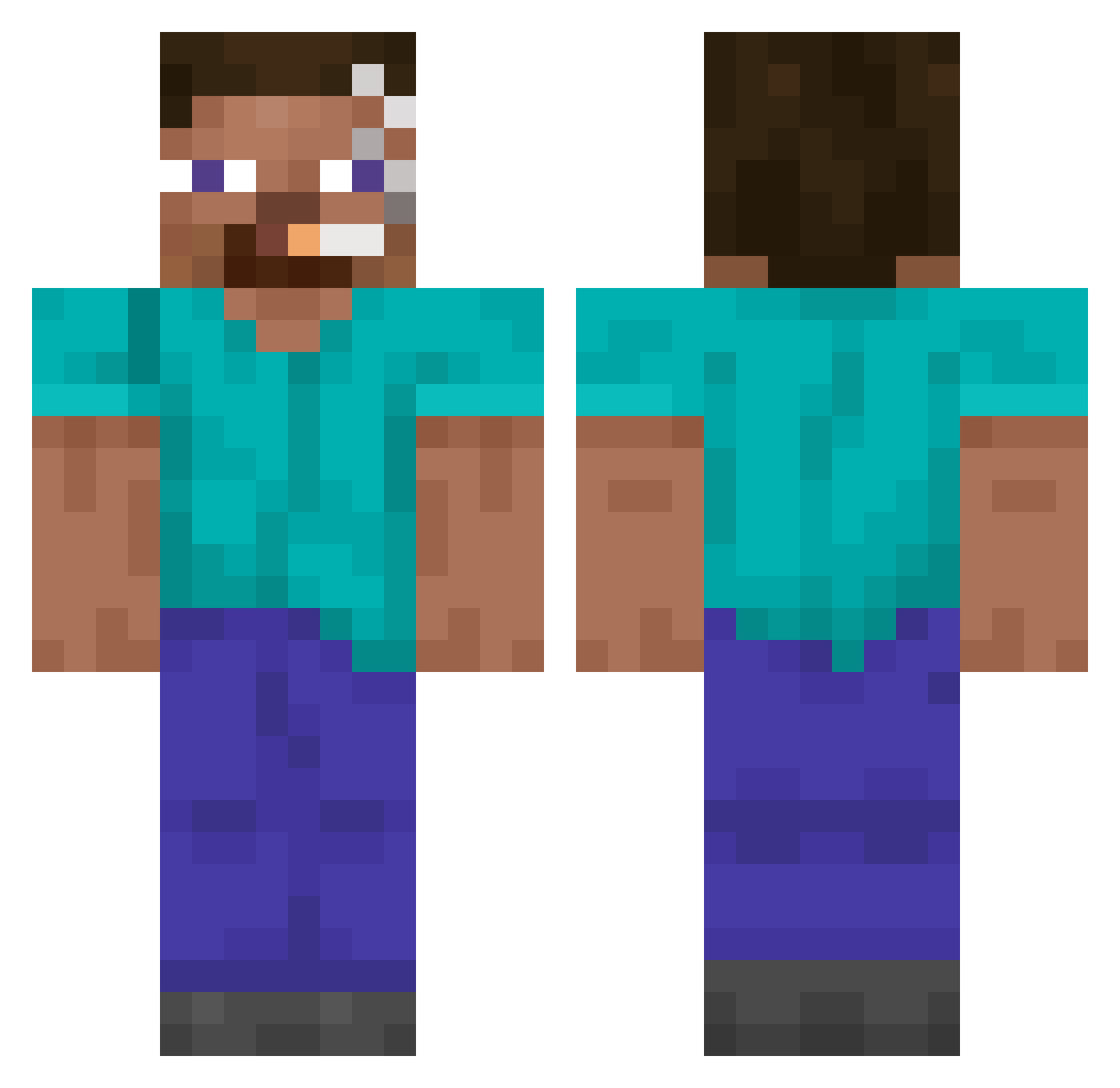 Mr_Piw3czk0 Minecraft skin, front and back view