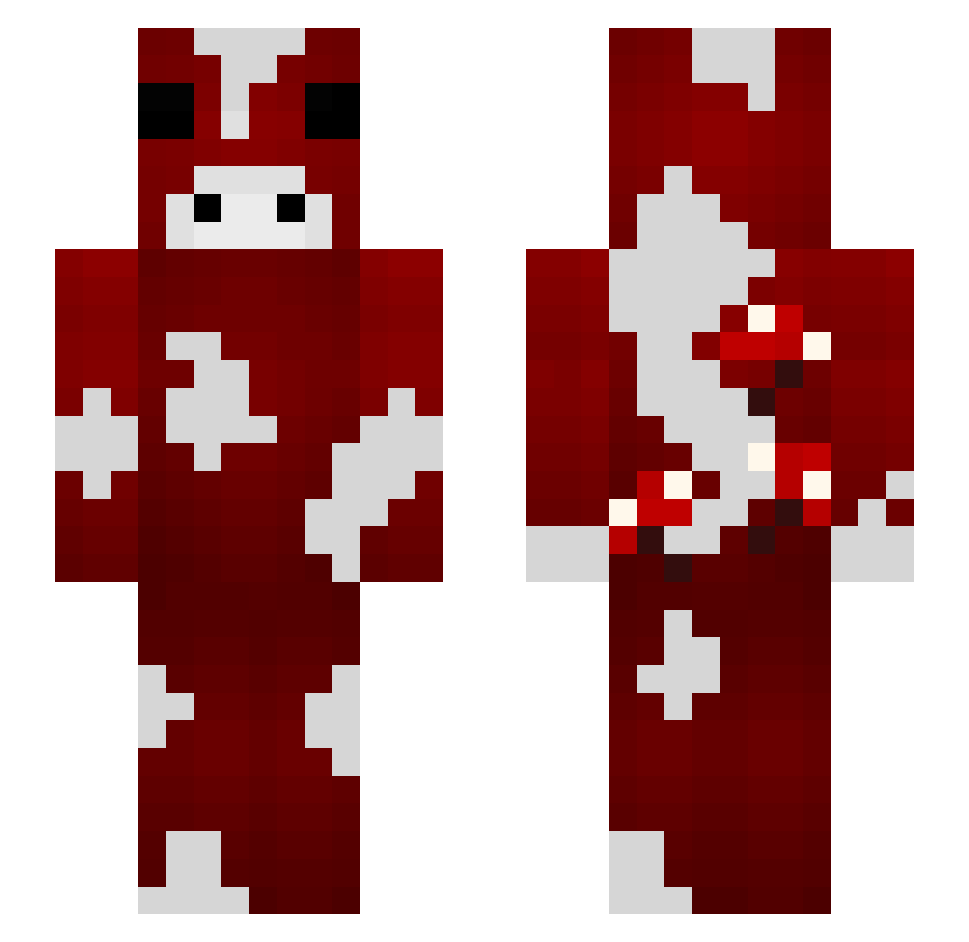 sm0ddi Minecraft skin, front and back view