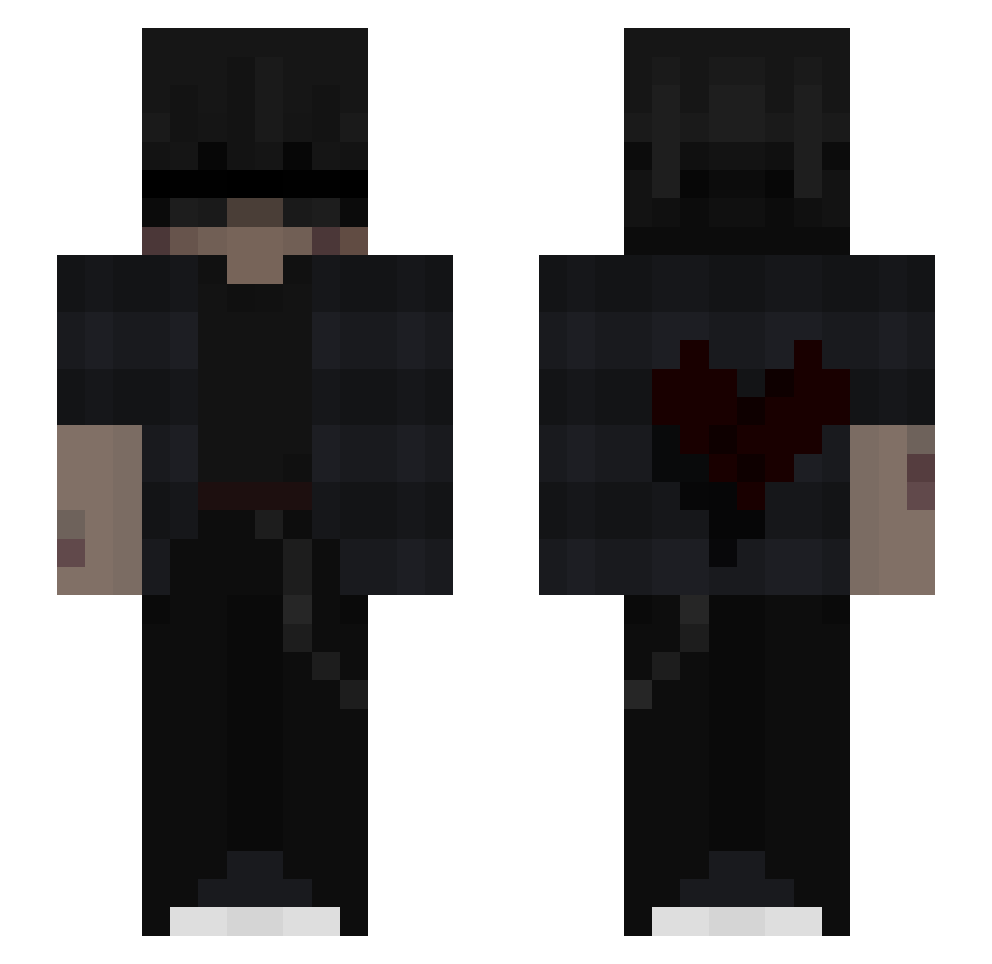 Pixe1356 Minecraft skin, front and back view