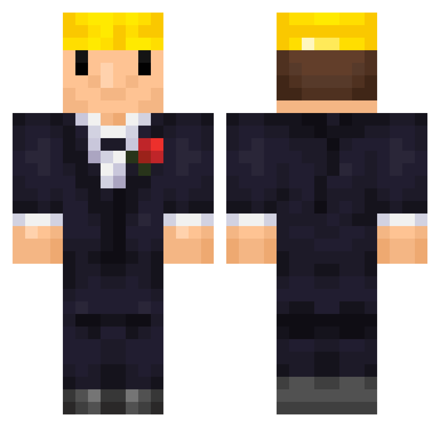 bob0construt0r Minecraft skin, front and back view