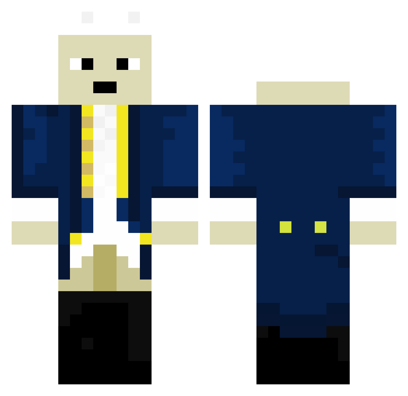miraclebuilder19 Minecraft skin, front and back view