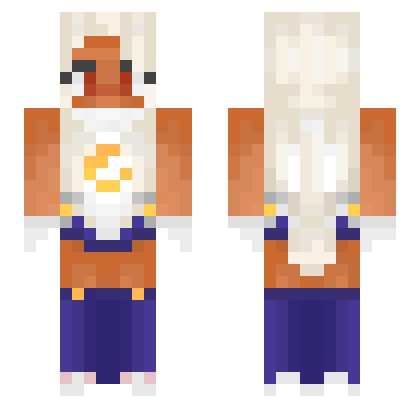 Kyro_4012 Minecraft skin, front and back view