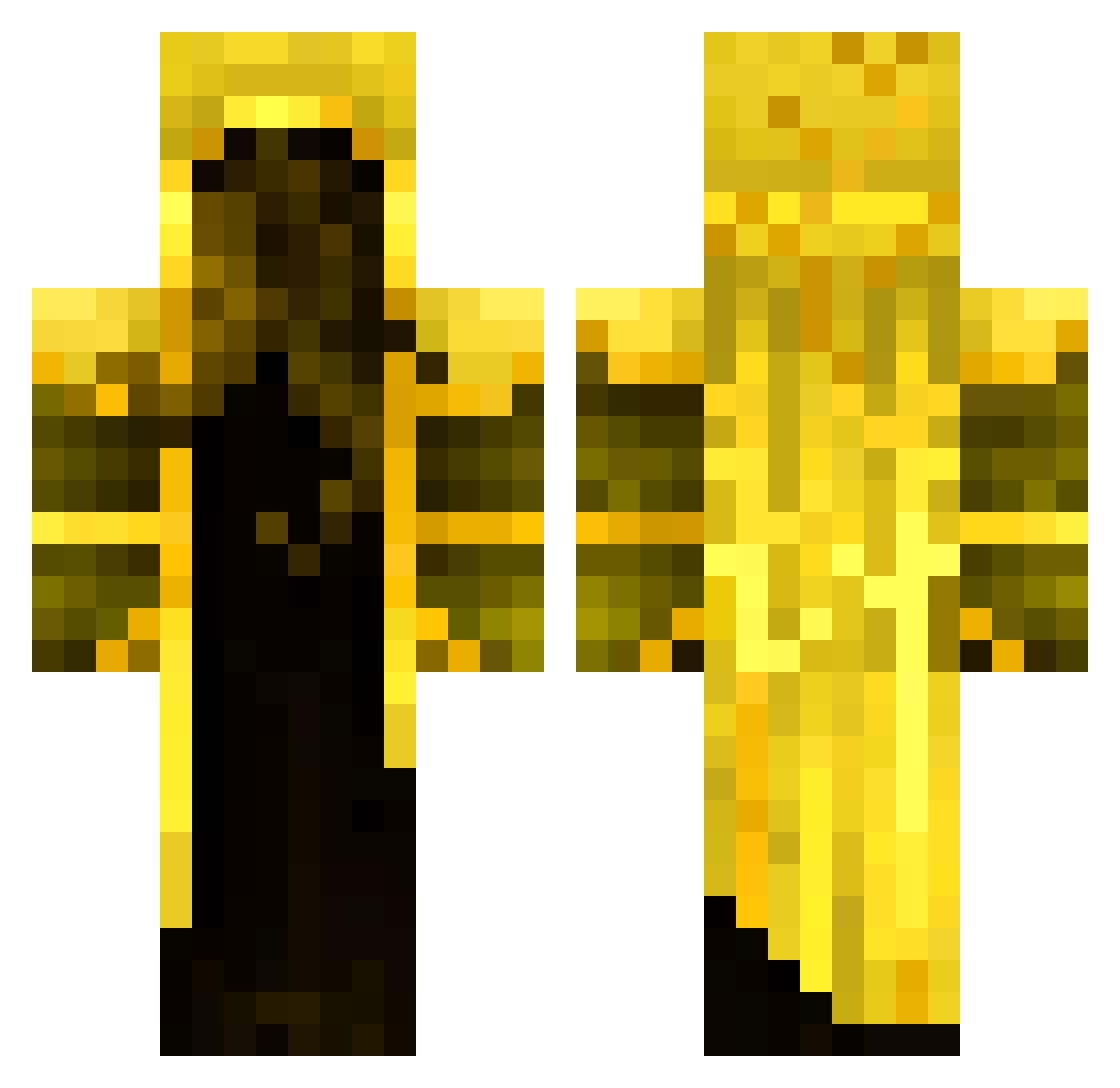 Pandemic715 Minecraft skin, front and back view