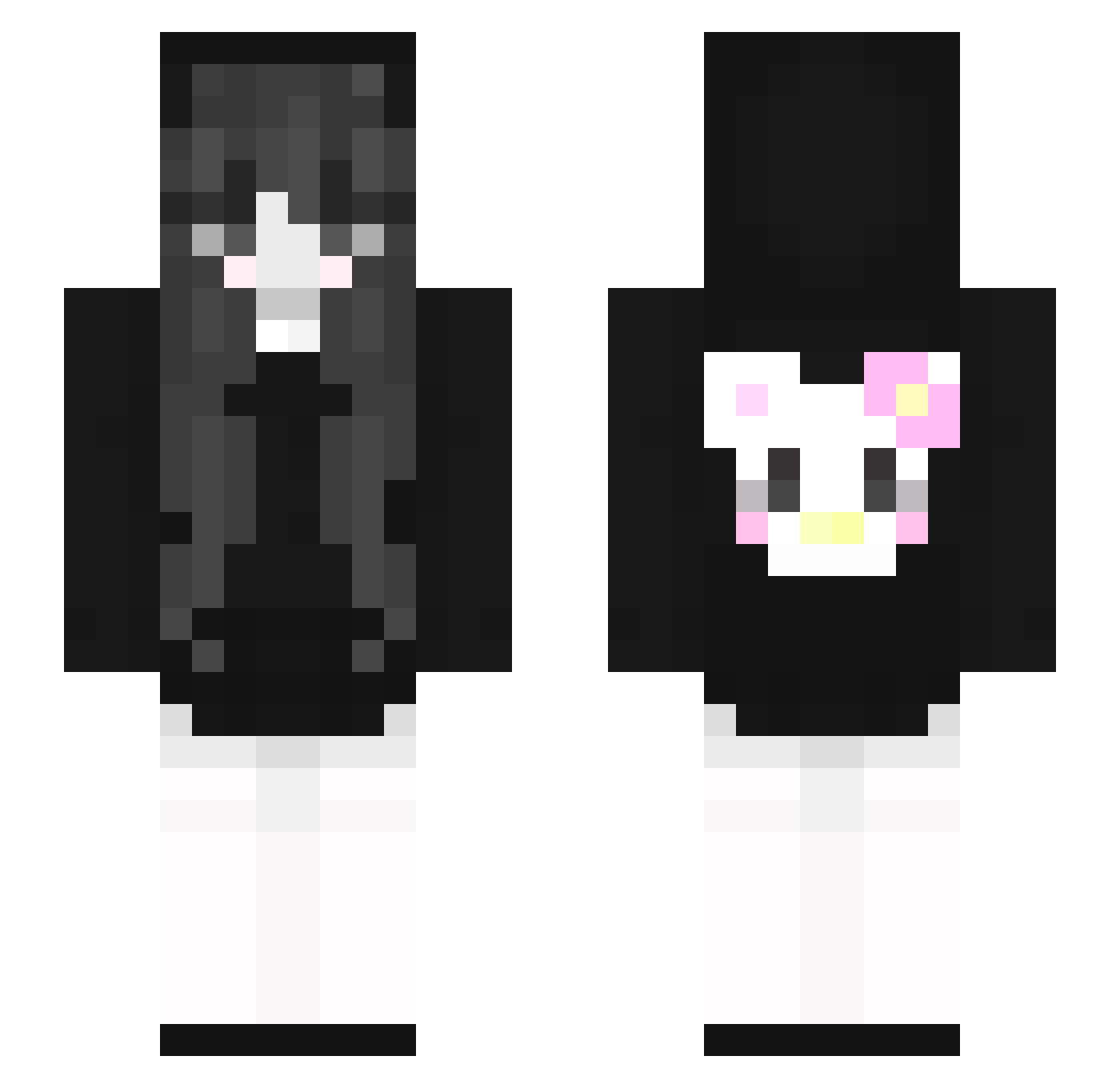 Delilah Minecraft skin, front and back view