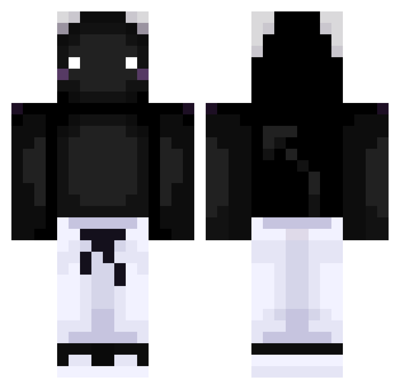 TheMiself Minecraft skin, front and back view
