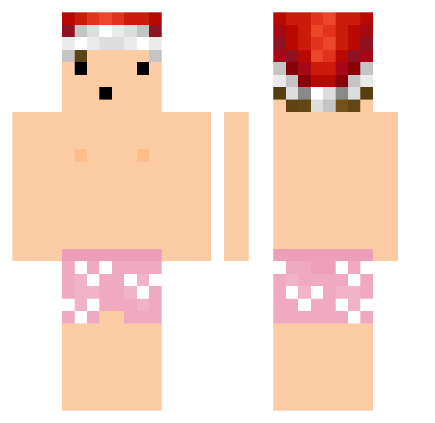 KubaKubik Minecraft skin, front and back view